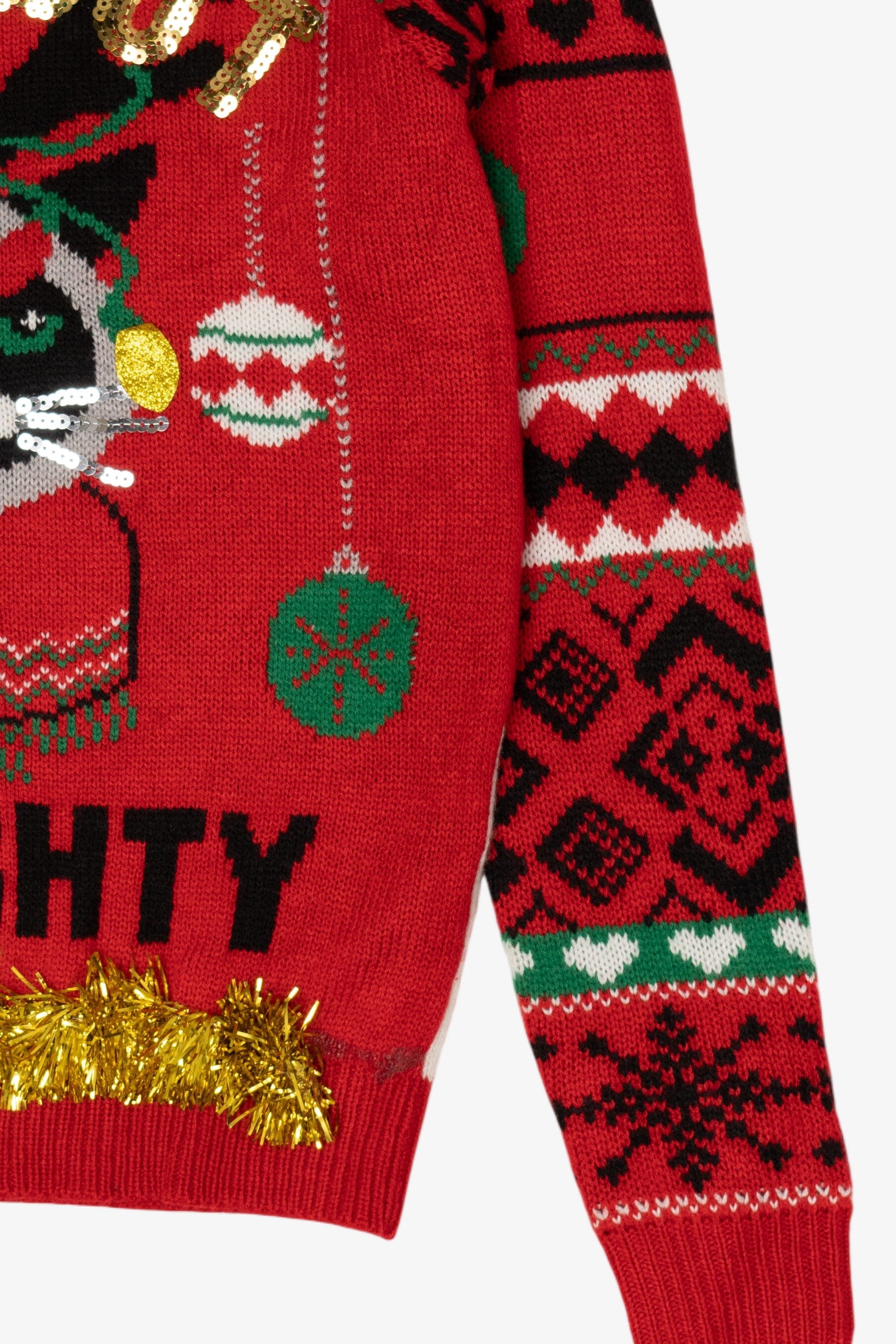 Kid Sized Grump Cat "Nice But Naughty" Christmas Pullover (2010s)