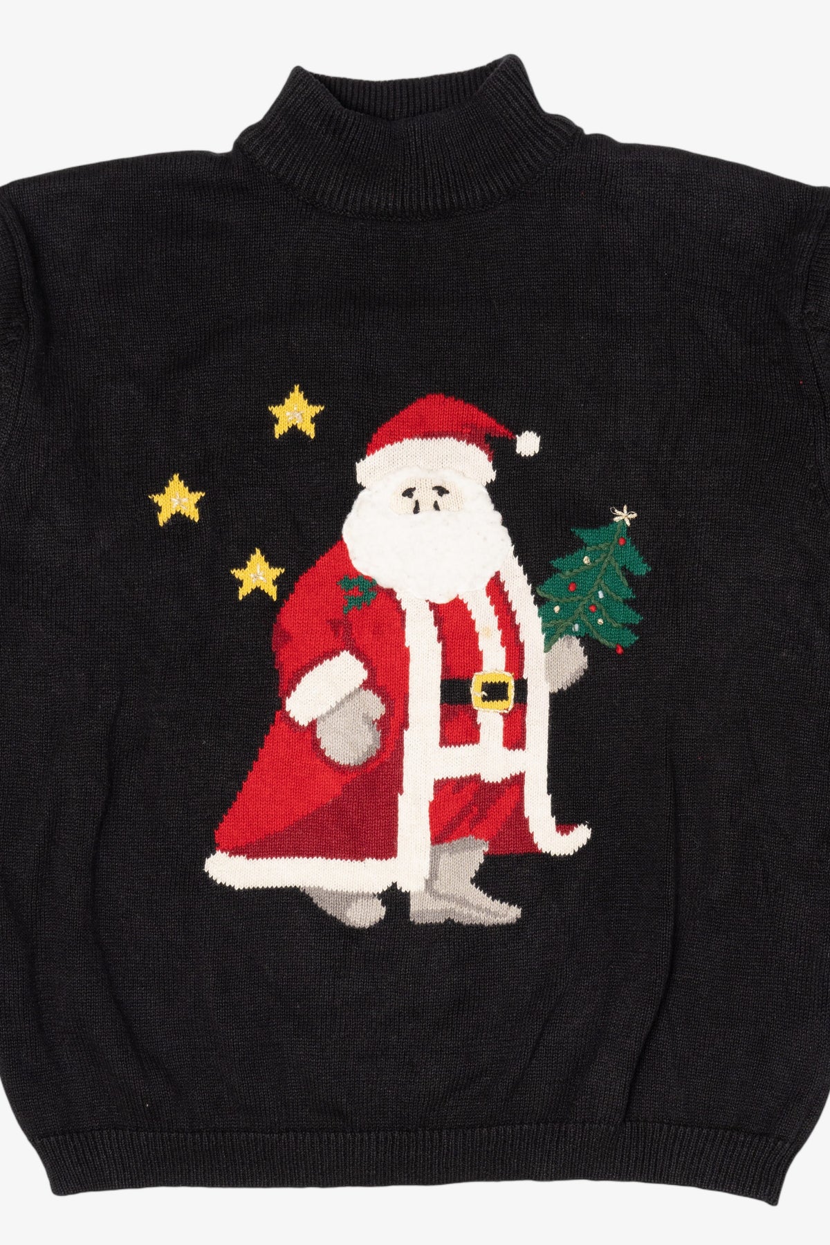 Vintage Black Southern Lady Santa Ugly Christmas Pullover (1990s)