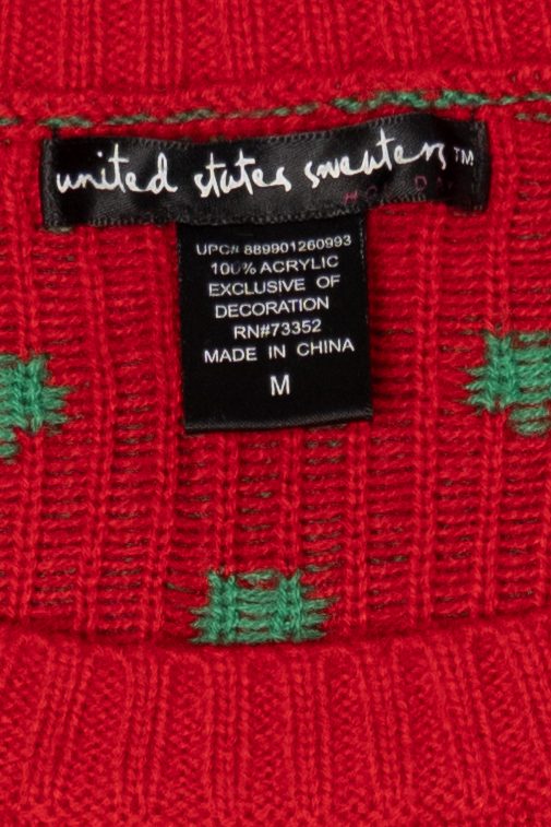 Red Christmas Penguin Ugly Christmas Pullover