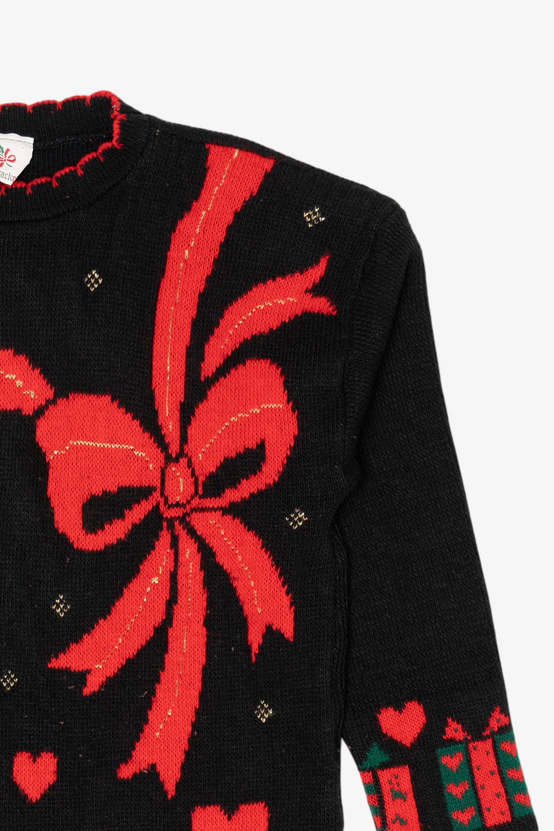 Vintage Black Nutcracker Cats Ugly Christmas Pullover (1980s)