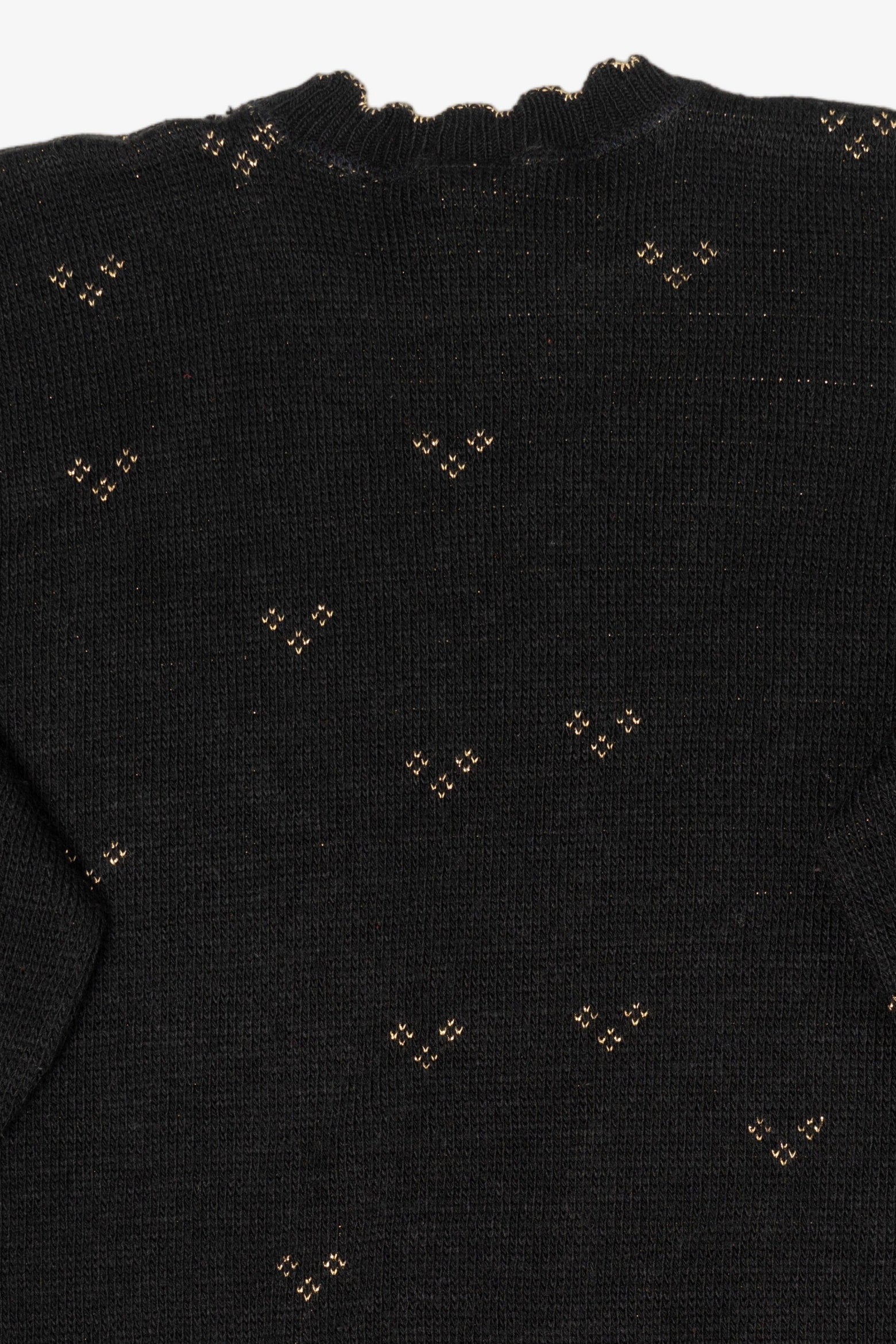 Vintage Black Holiday Time Candles Ugly Christmas Pullover (1980s)
