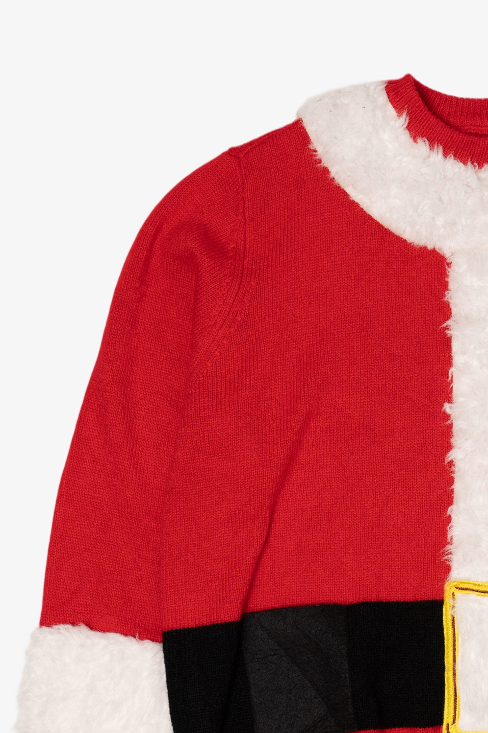 Red Holiday Time Santa Shirt Ugly Christmas Pullover (2010s)