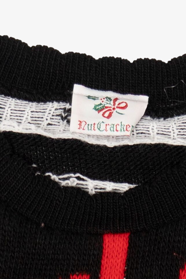 Vintage Black Nutcracker Ugly Christmas Pullover (1990s)