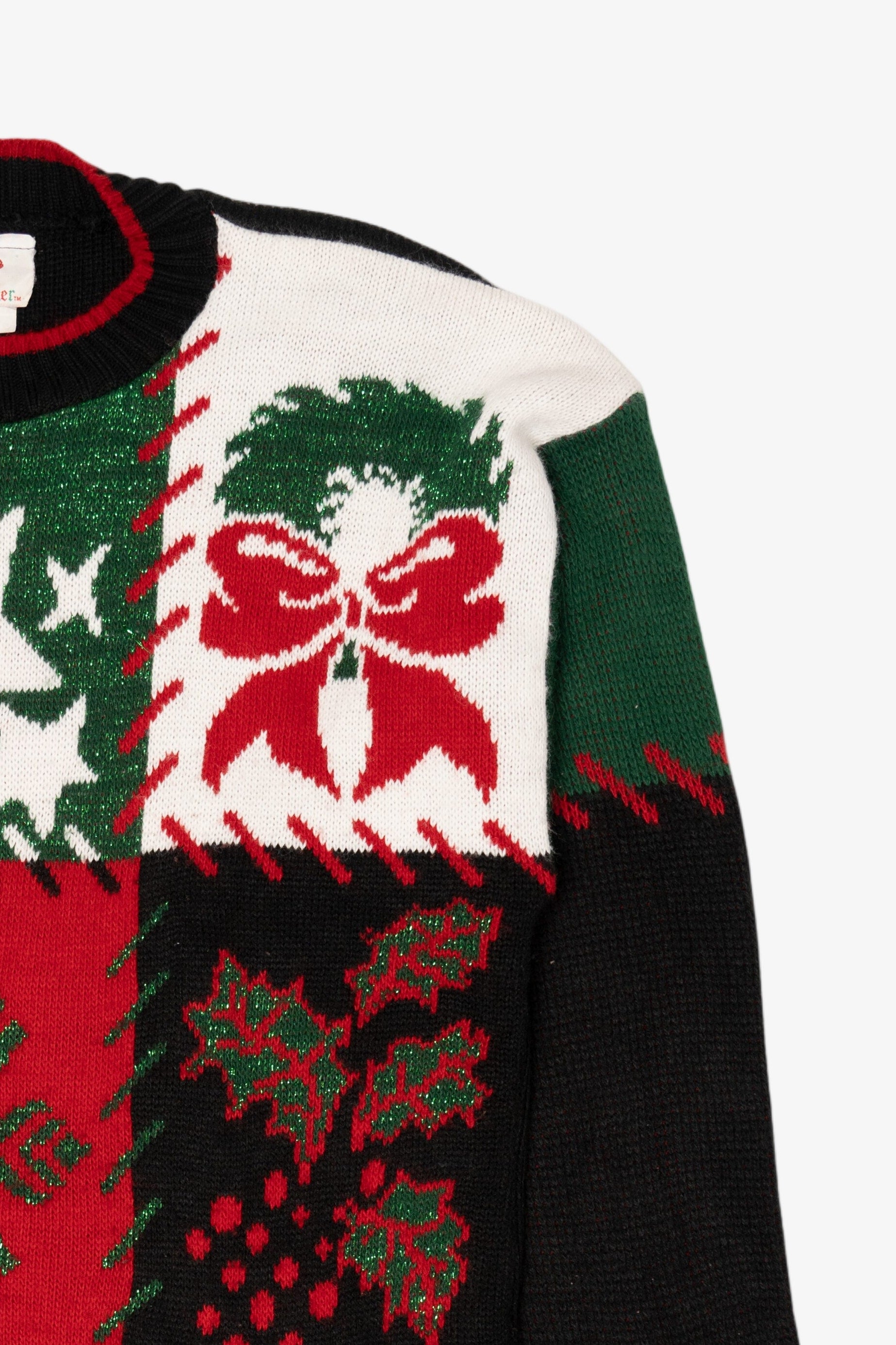 Vintage Black Nutcracker Ugly Christmas Pullover (1980s)