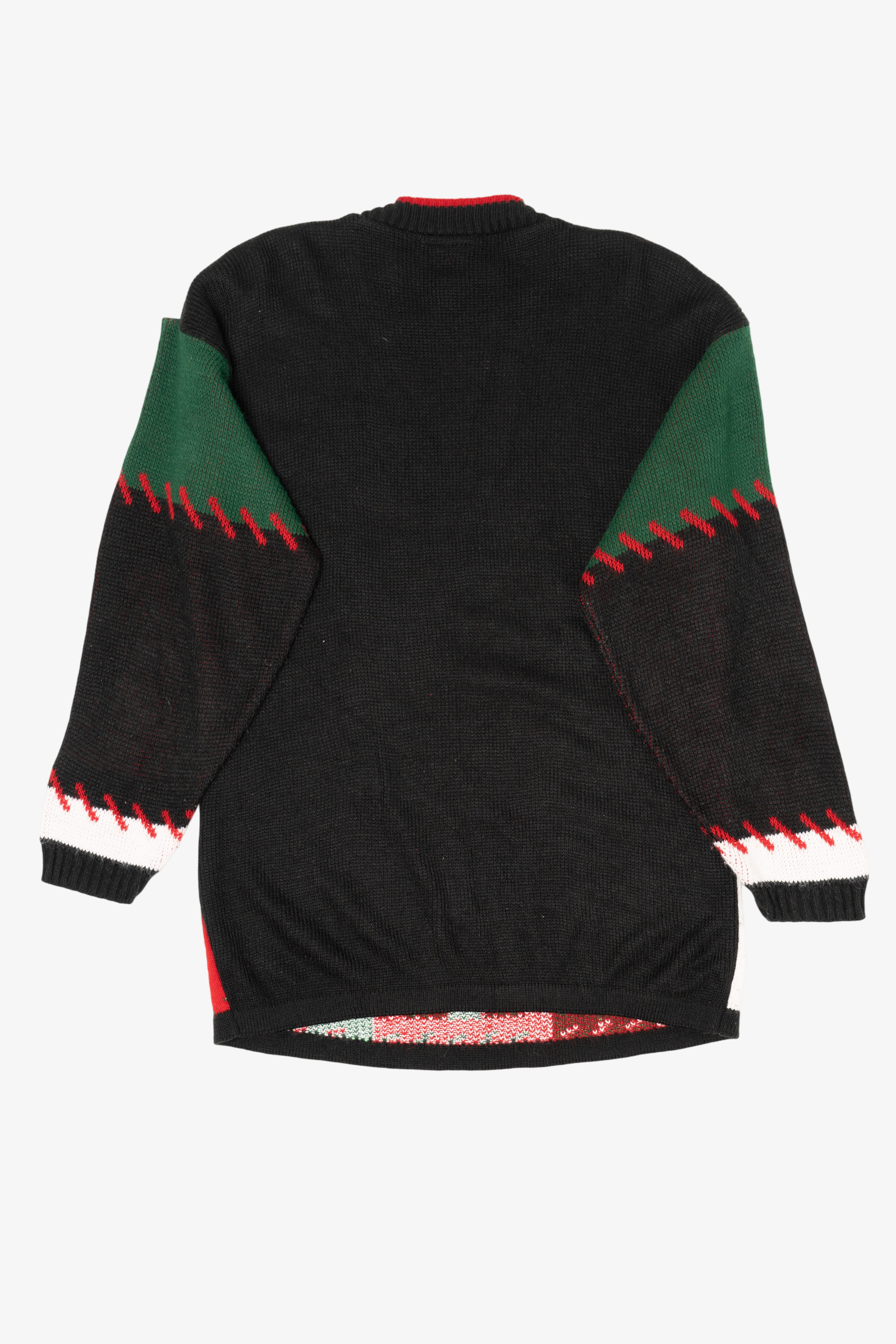 Vintage Black Nutcracker Ugly Christmas Pullover (1980s)