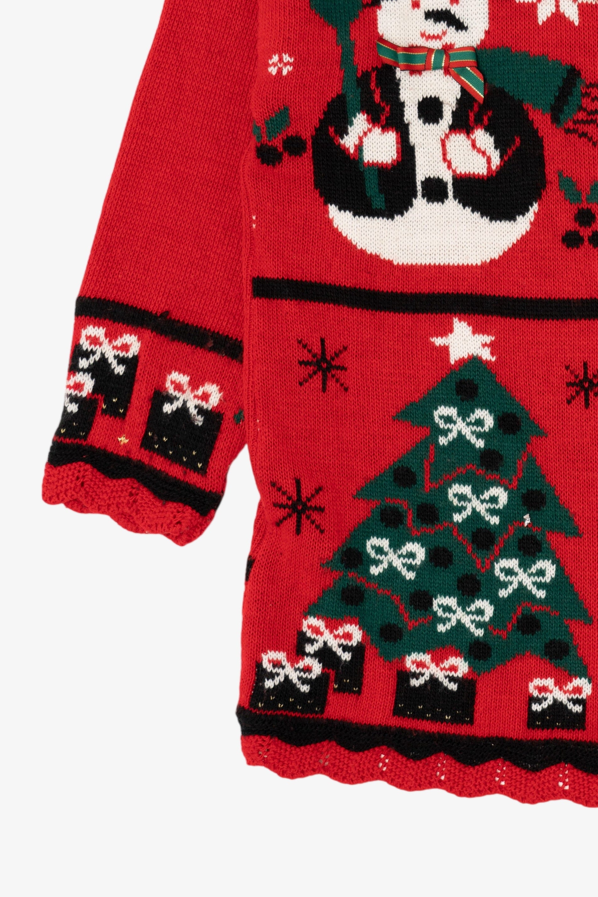 Vintage Red Nutcracker Angels Ugly Christmas Pullover (1980s)