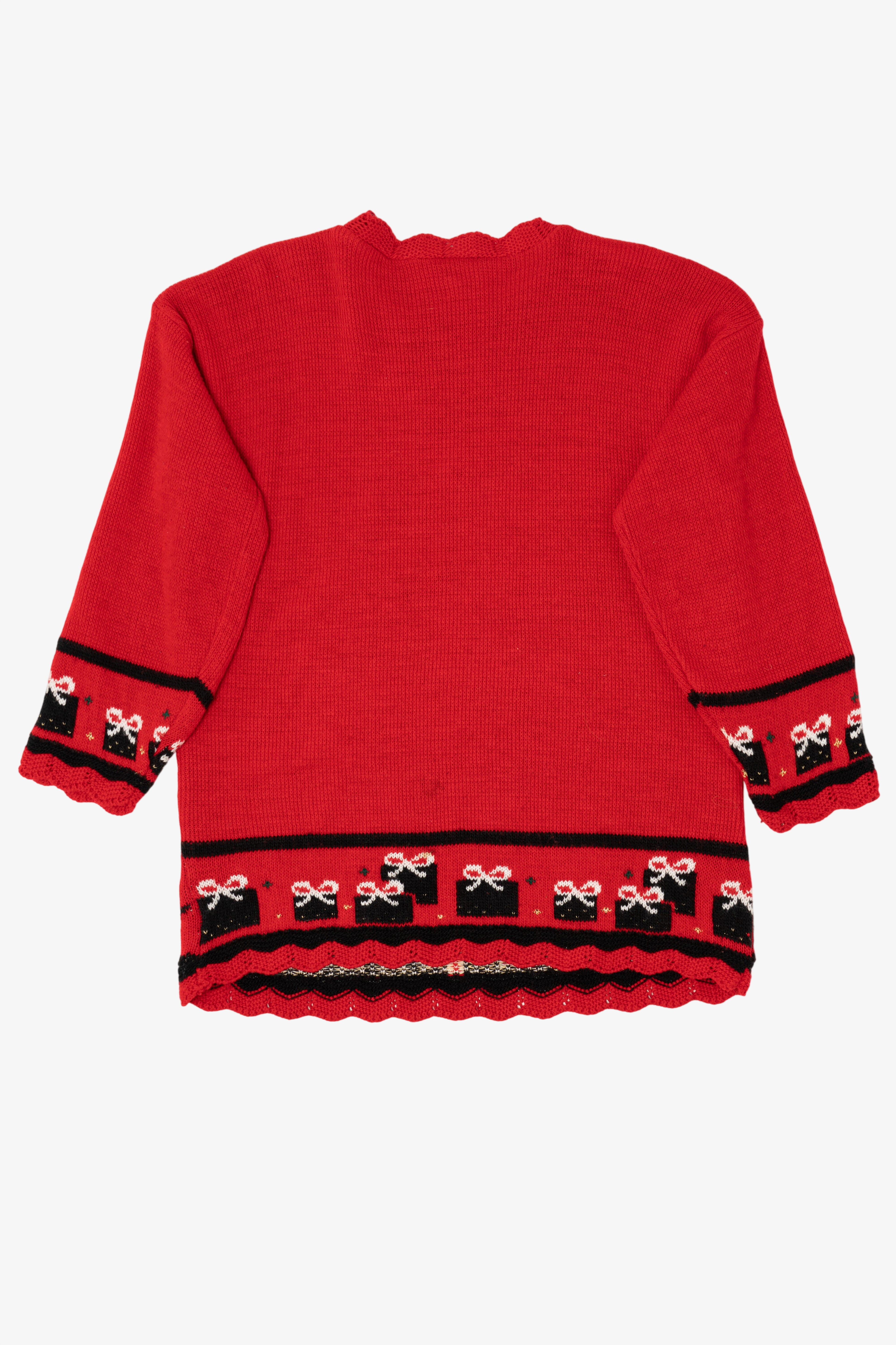 Vintage Red Nutcracker Angels Ugly Christmas Pullover (1980s)