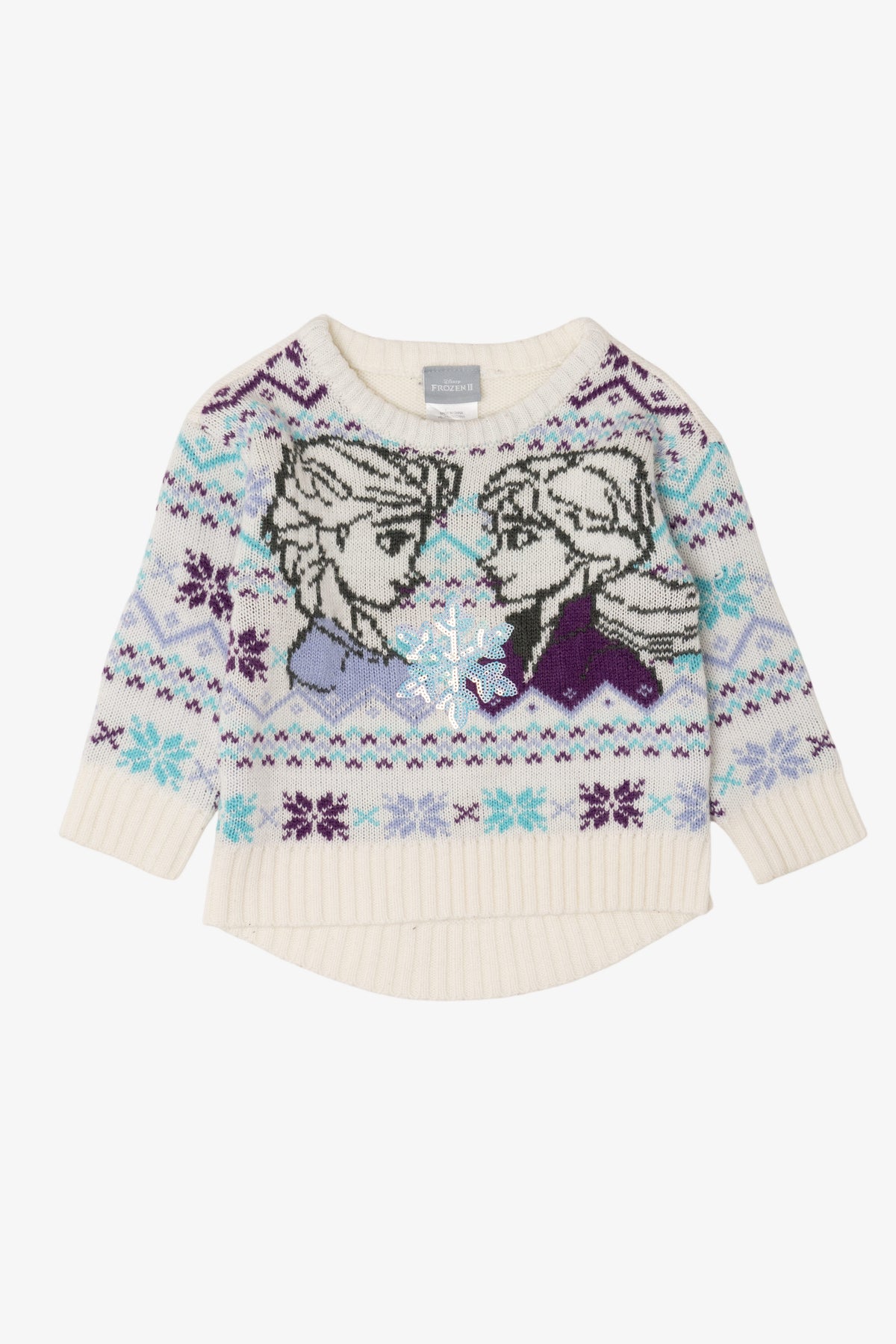 Kid Sized Disney Frozen 2 Elsa And Anna Ugly Christmas Sweater (2020s)