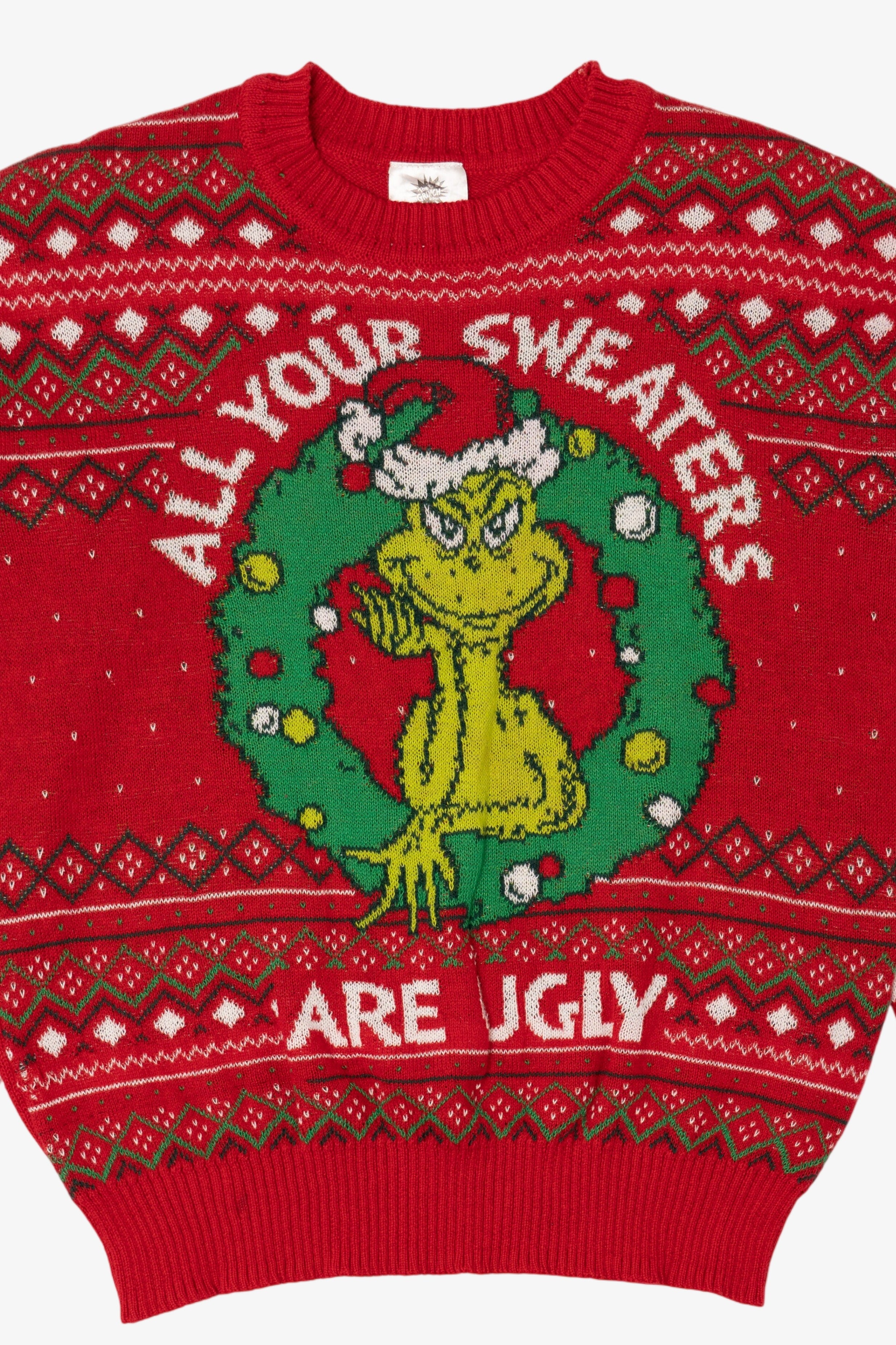 Red "All Your Sweaters Are Ugly" The Grinch Ugly Christmas Pullover (2020s)