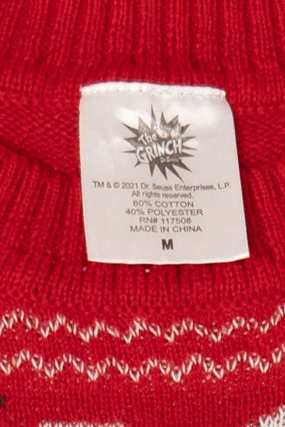 Red "All Your Sweaters Are Ugly" The Grinch Ugly Christmas Pullover (2020s)