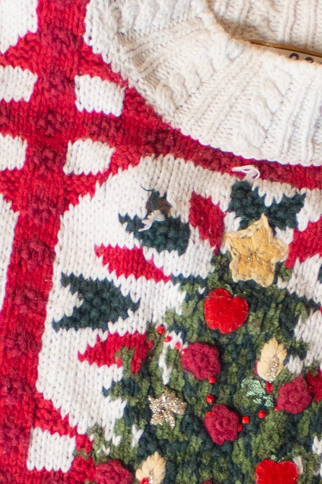 Vintage White Tree Ugly Christmas Sweater (1990s)