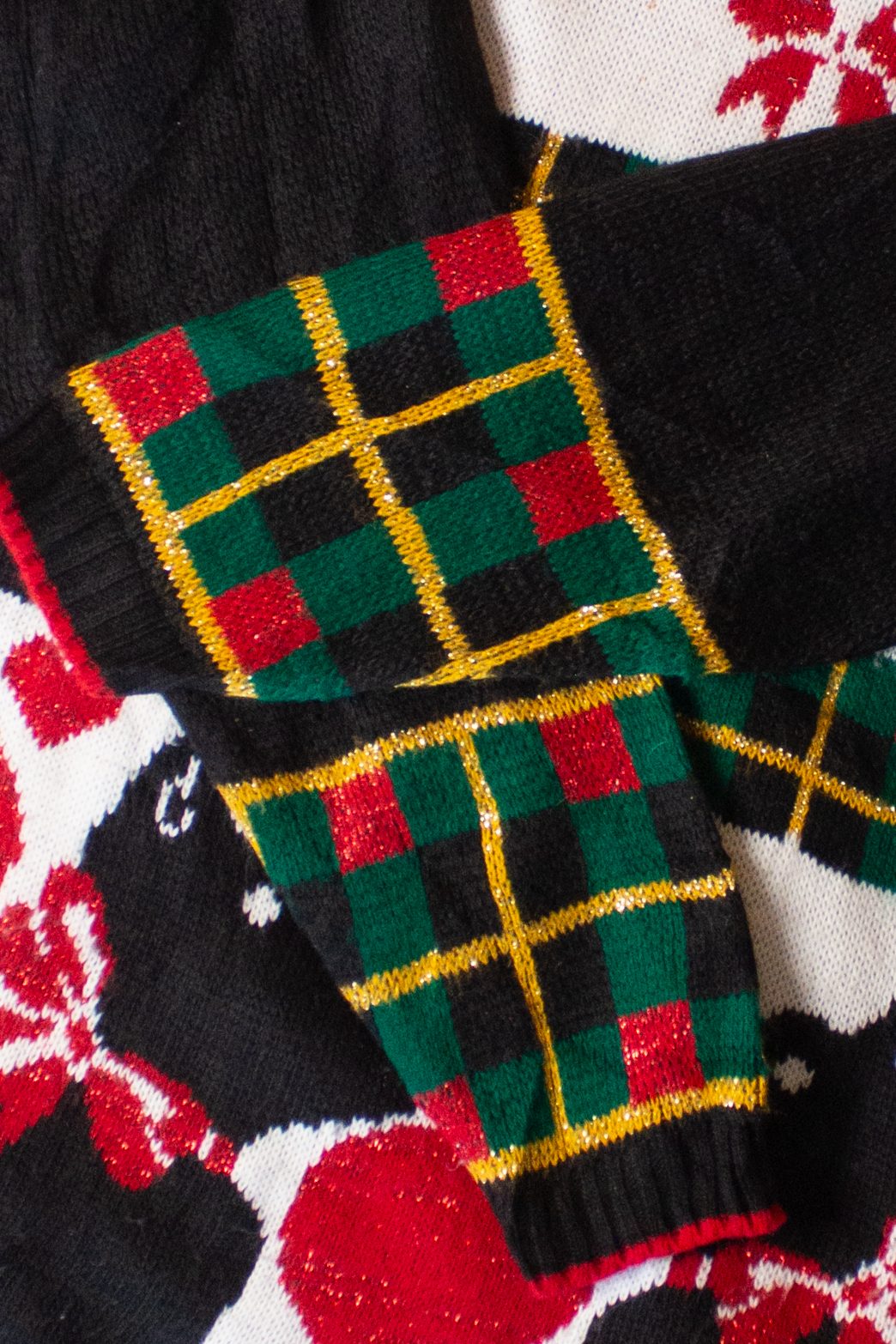 Vintage Dog Bows Ugly Christmas Sweater (1990s)