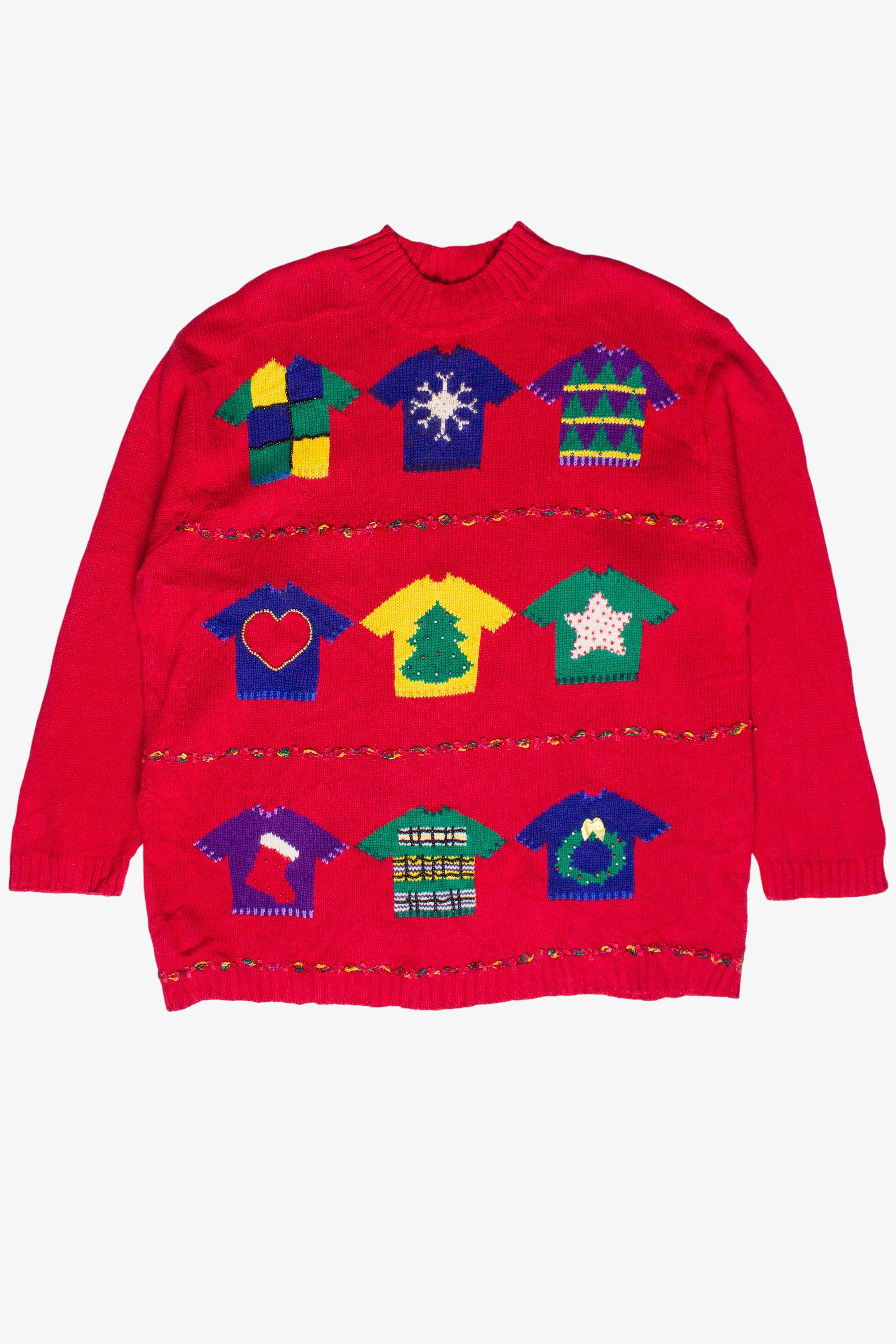 Vintage Mike & Me Sweater Collection Ugly Christmas Sweater (1990s)