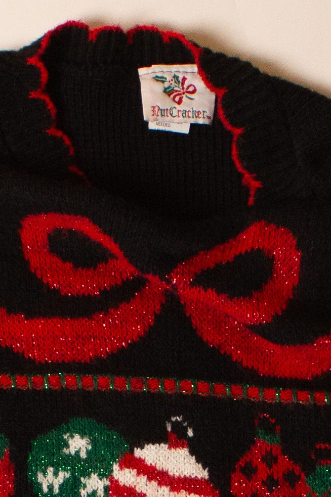 Vintage Black Bears Ugly Christmas Sweater (1990s)
