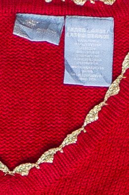 Holiday Editions Metallic Embroidered Ugly Christmas Sweater (2010s)