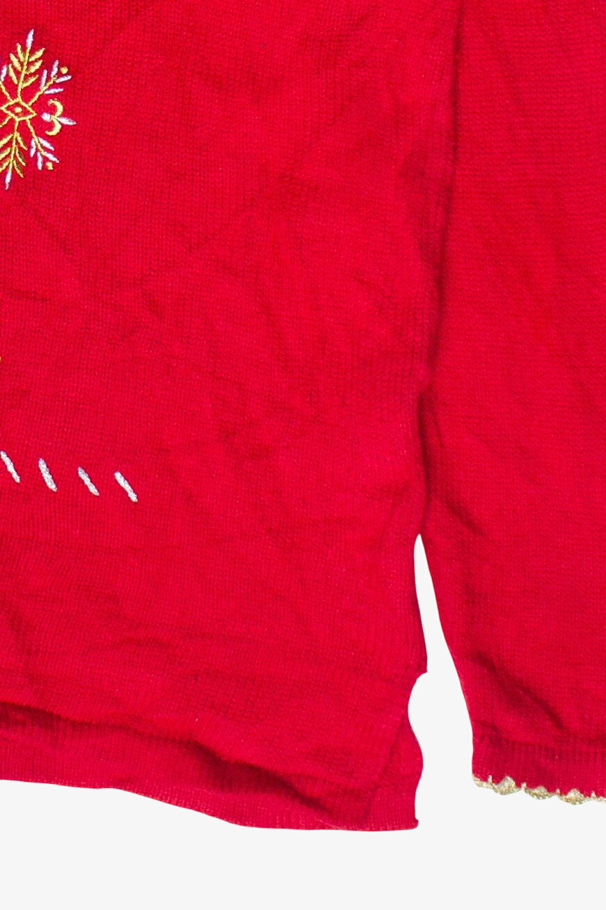 Holiday Editions Metallic Embroidered Ugly Christmas Sweater (2010s)