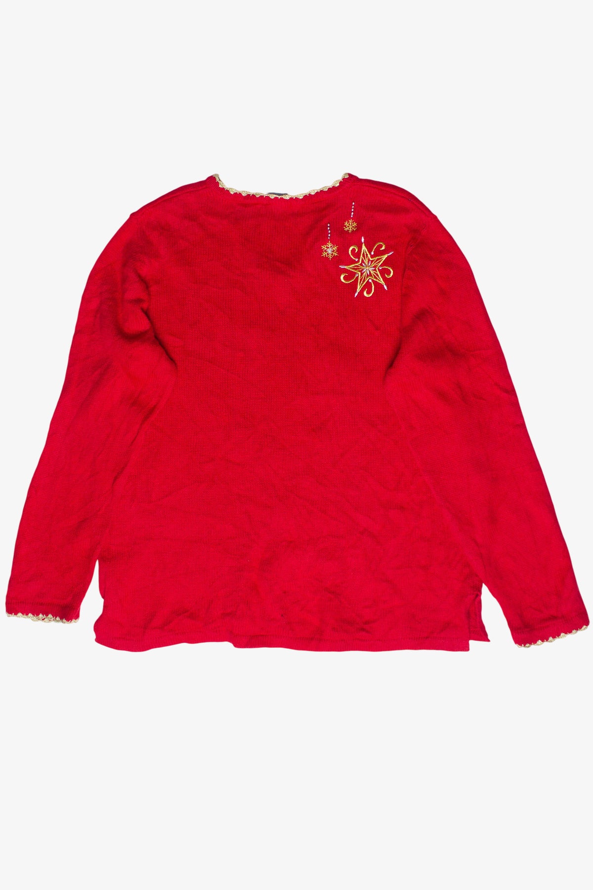 Holiday Editions Metallic Embroidered Ugly Christmas Sweater (2010s)