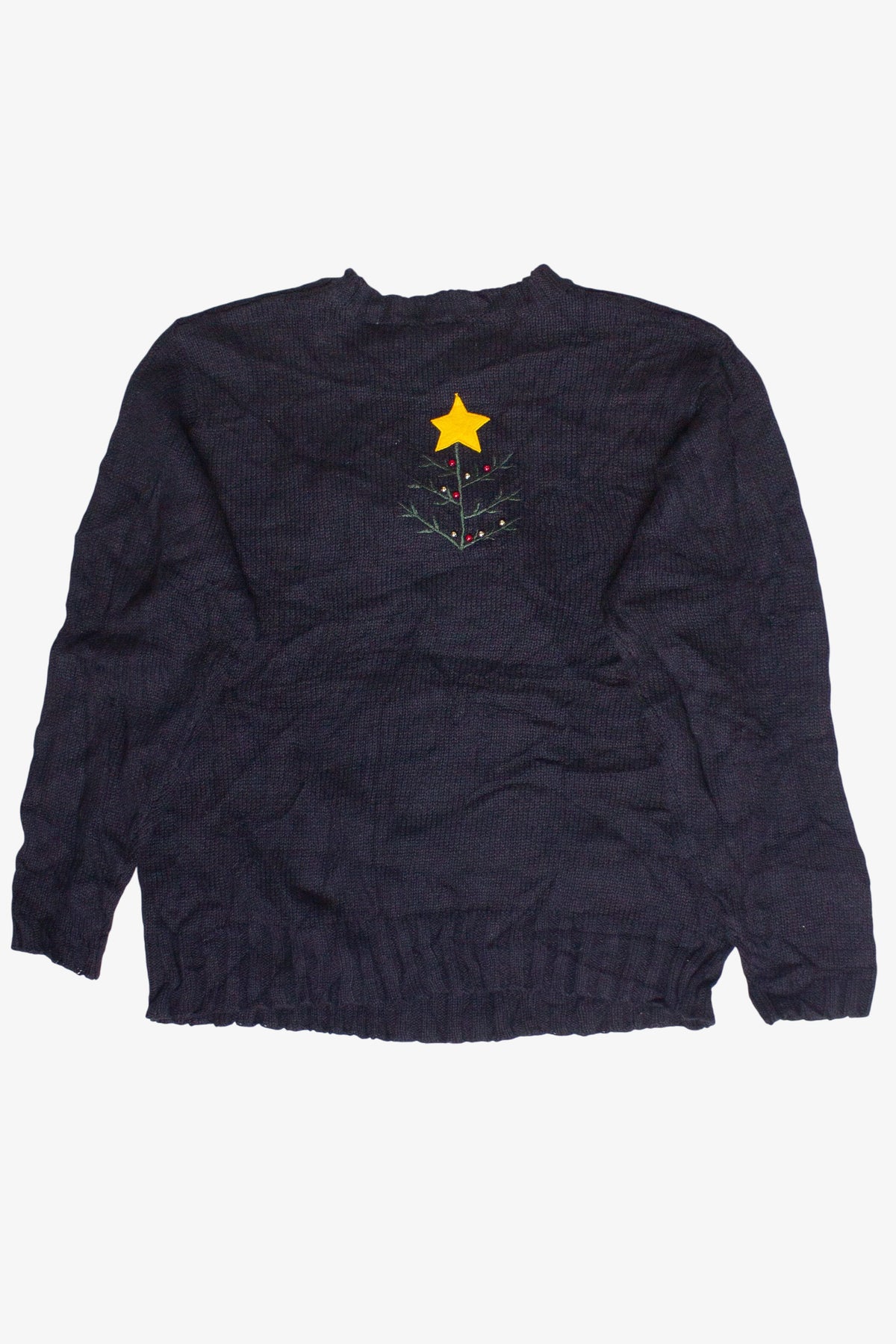 Vintage Bobbie Brooks Felt Patch Santas Ugly Christmas Sweater (2000s)