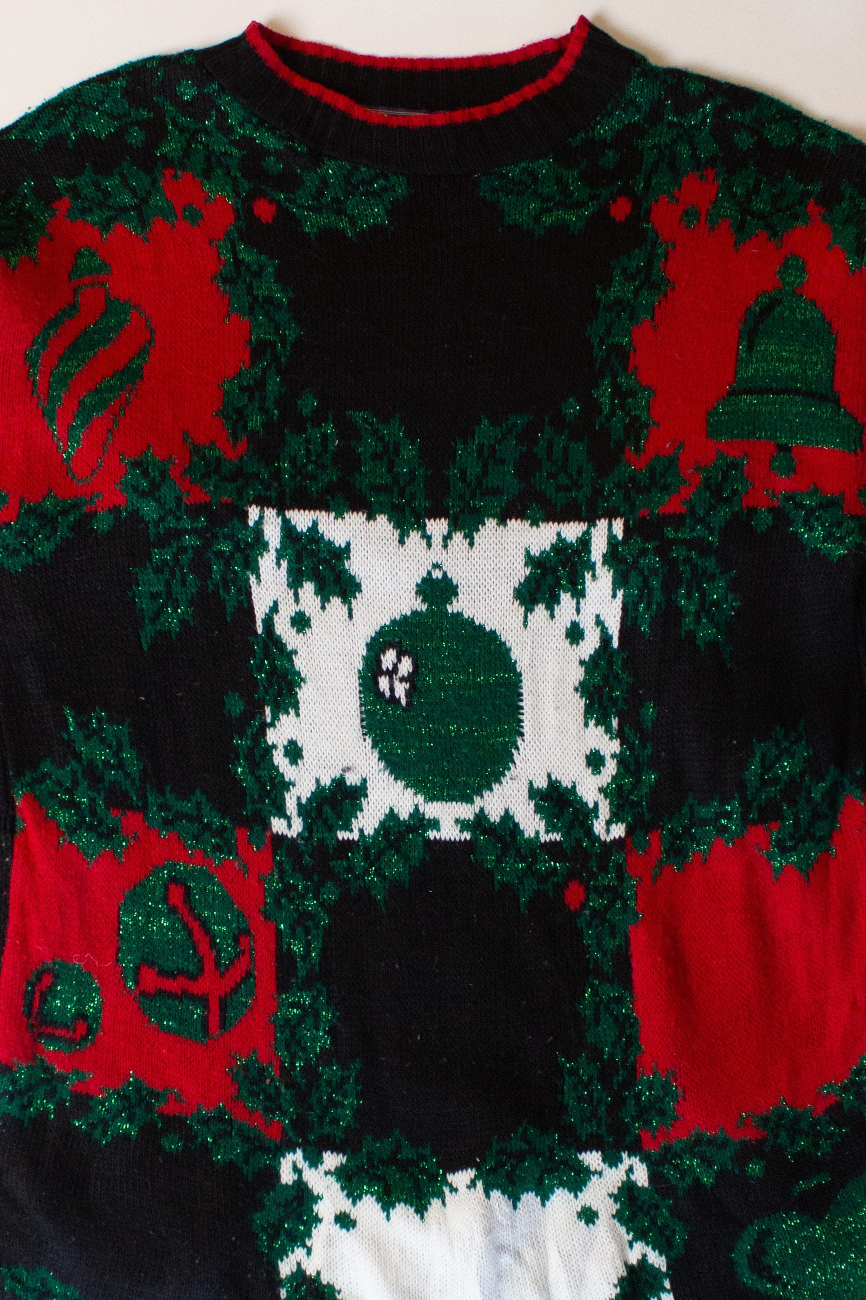 Vintage Ornaments Ugly Christmas Sweater (1990s)