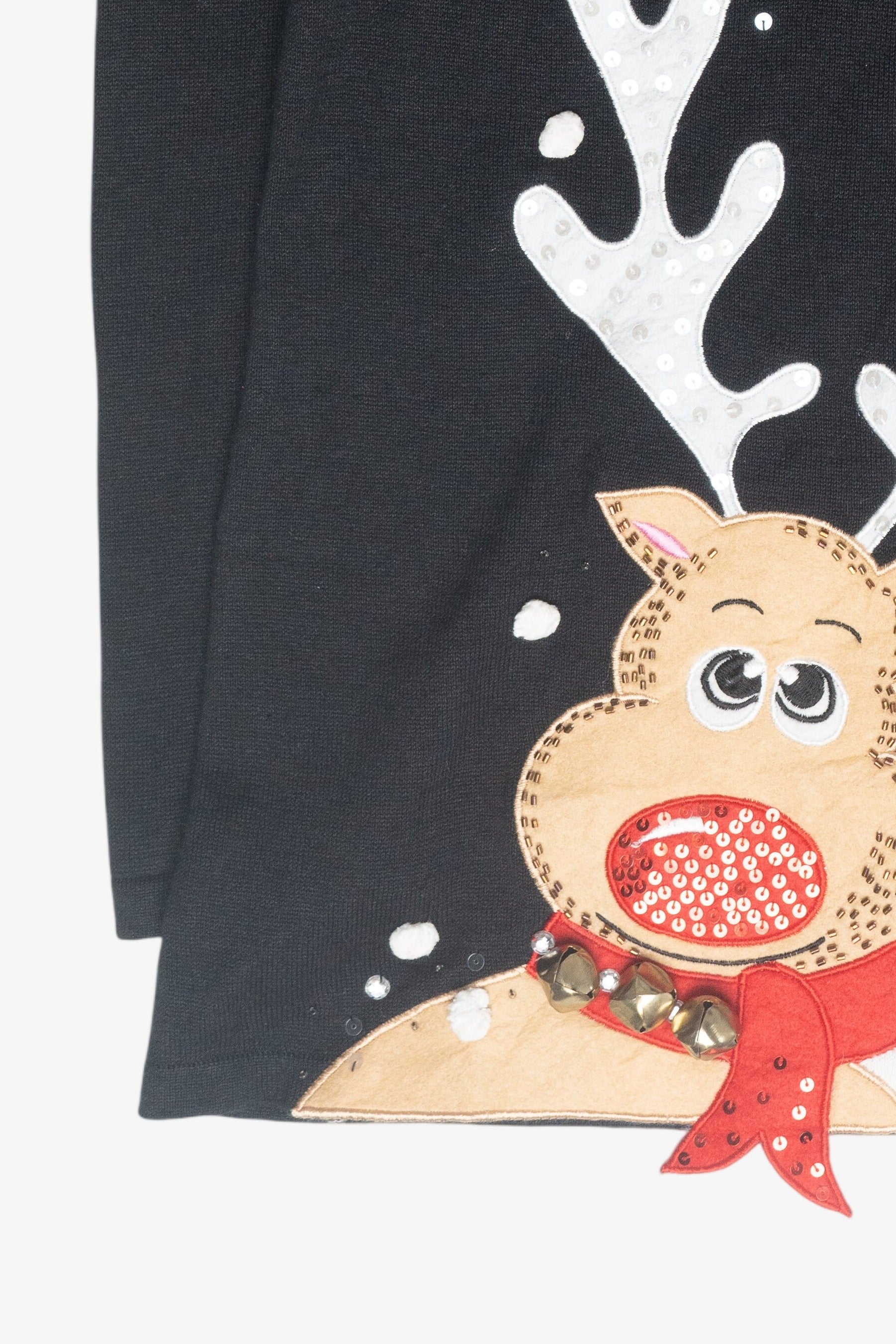 Reindeer Landscape Ugly Vintage Christmas Pullover (2000s)