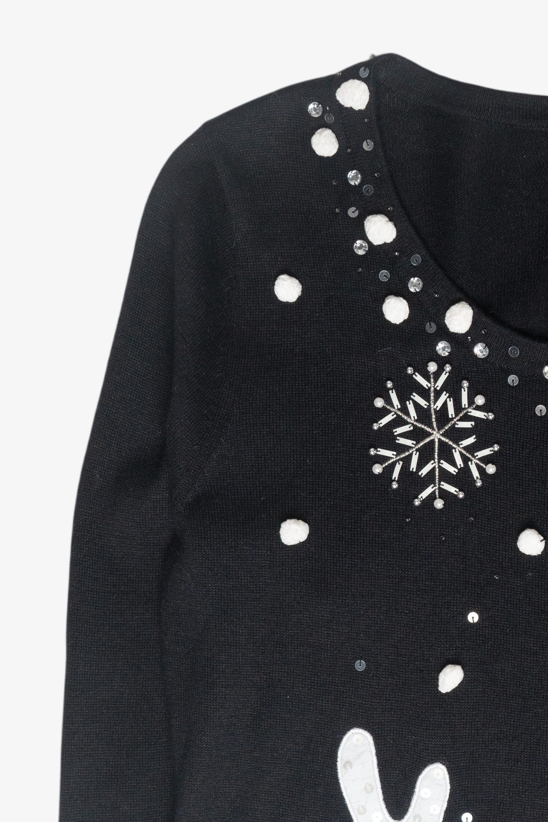 Reindeer Landscape Ugly Vintage Christmas Pullover (2000s)