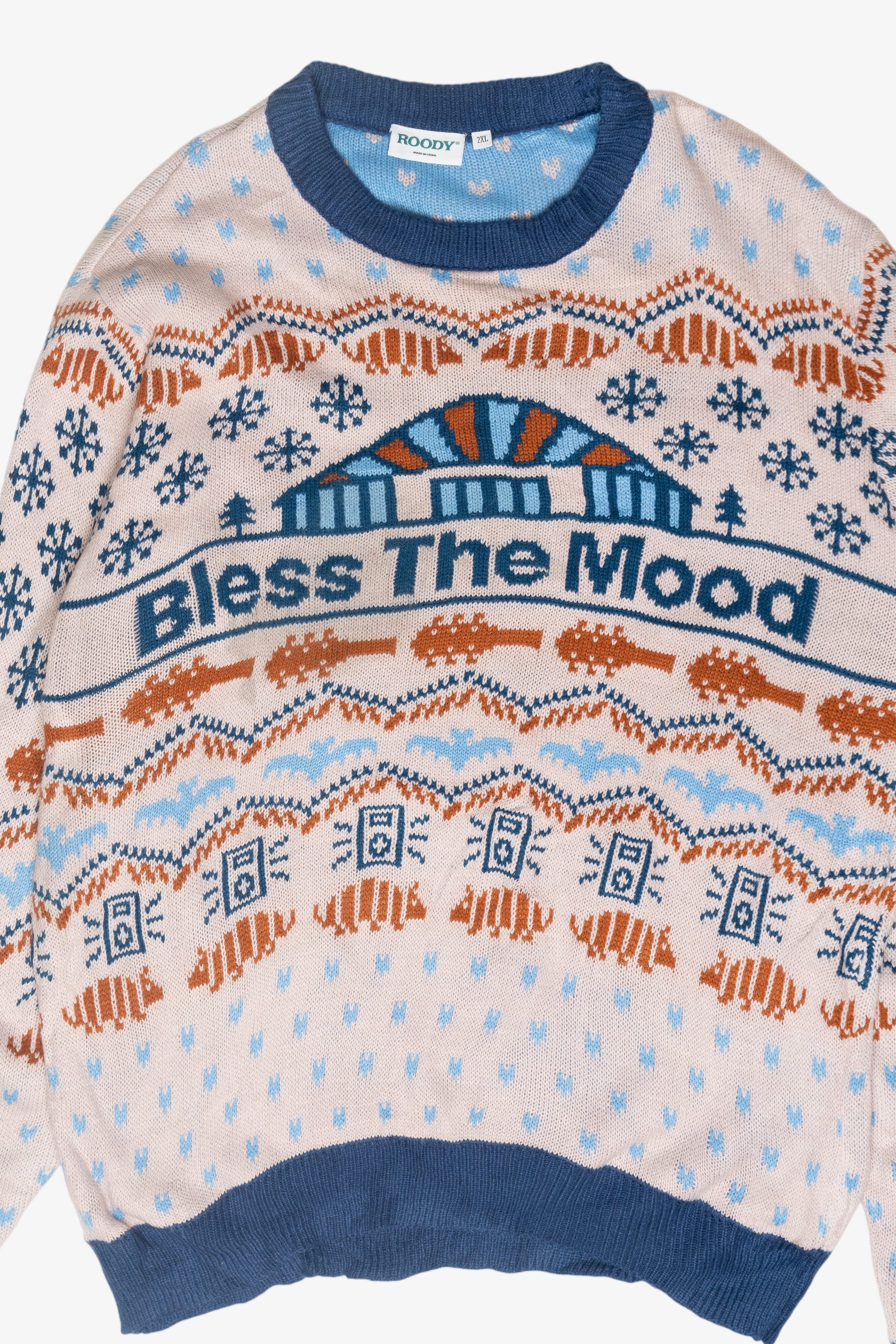 Moody Center "Bless The Mood" Texas Ugly Christmas Sweater (2010s)