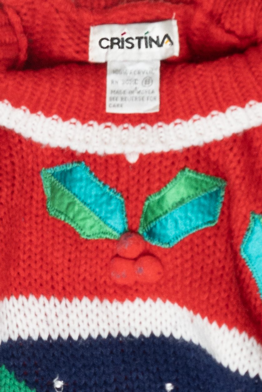 Melting Snowman Vintage Ugly Christmas Turtleneck (1980s)