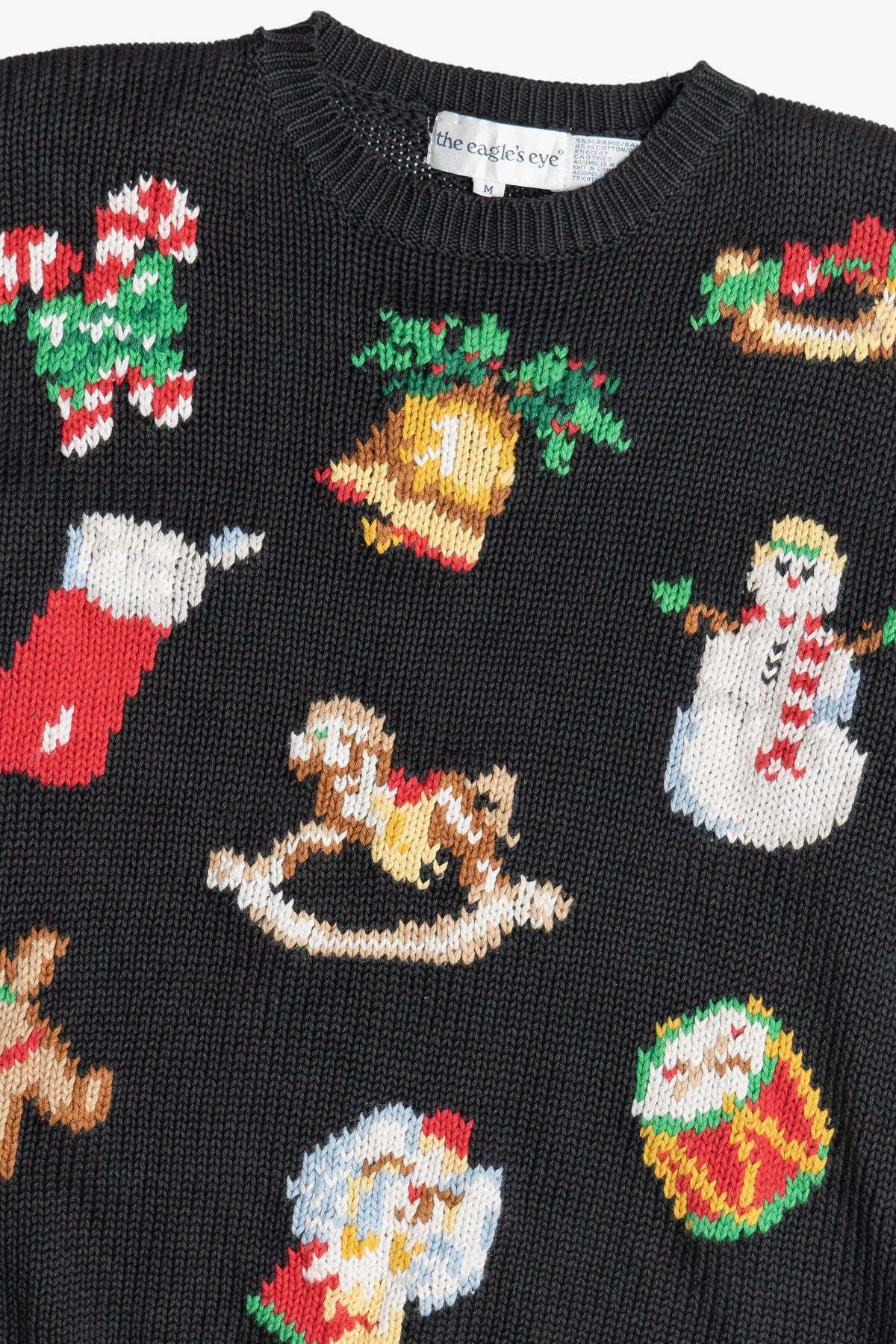 Vintage The Eagle's Eye Distressed Ugly Christmas Sweater (1980s)