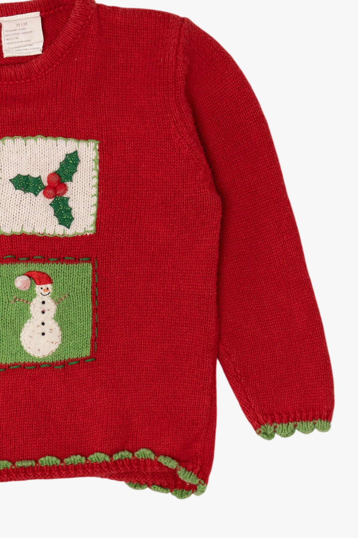 Vintage Kids Toddler Red Goodlad Of Philadelphia Ugly Christmas Pullover (1990s)