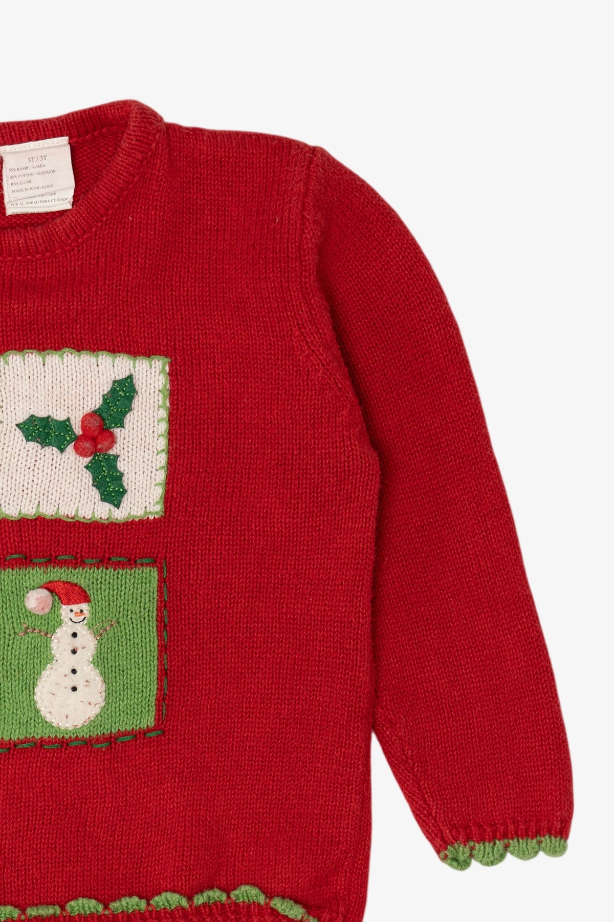 Vintage Kids Toddler Red Goodlad Of Philadelphia Ugly Christmas Pullover (1990s)
