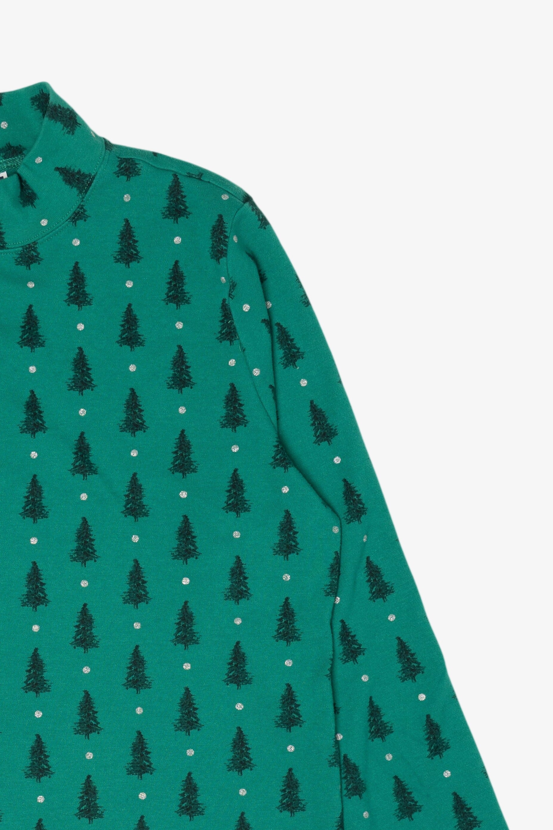 Vintage Teal Karen Scott Trees Ugly Christmas Sweatshirt (2000s)