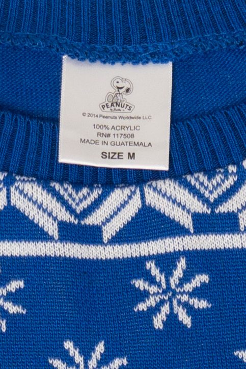 Blue Peanuts Snoopy Dog House Ugly Christmas Pullover (2010s)
