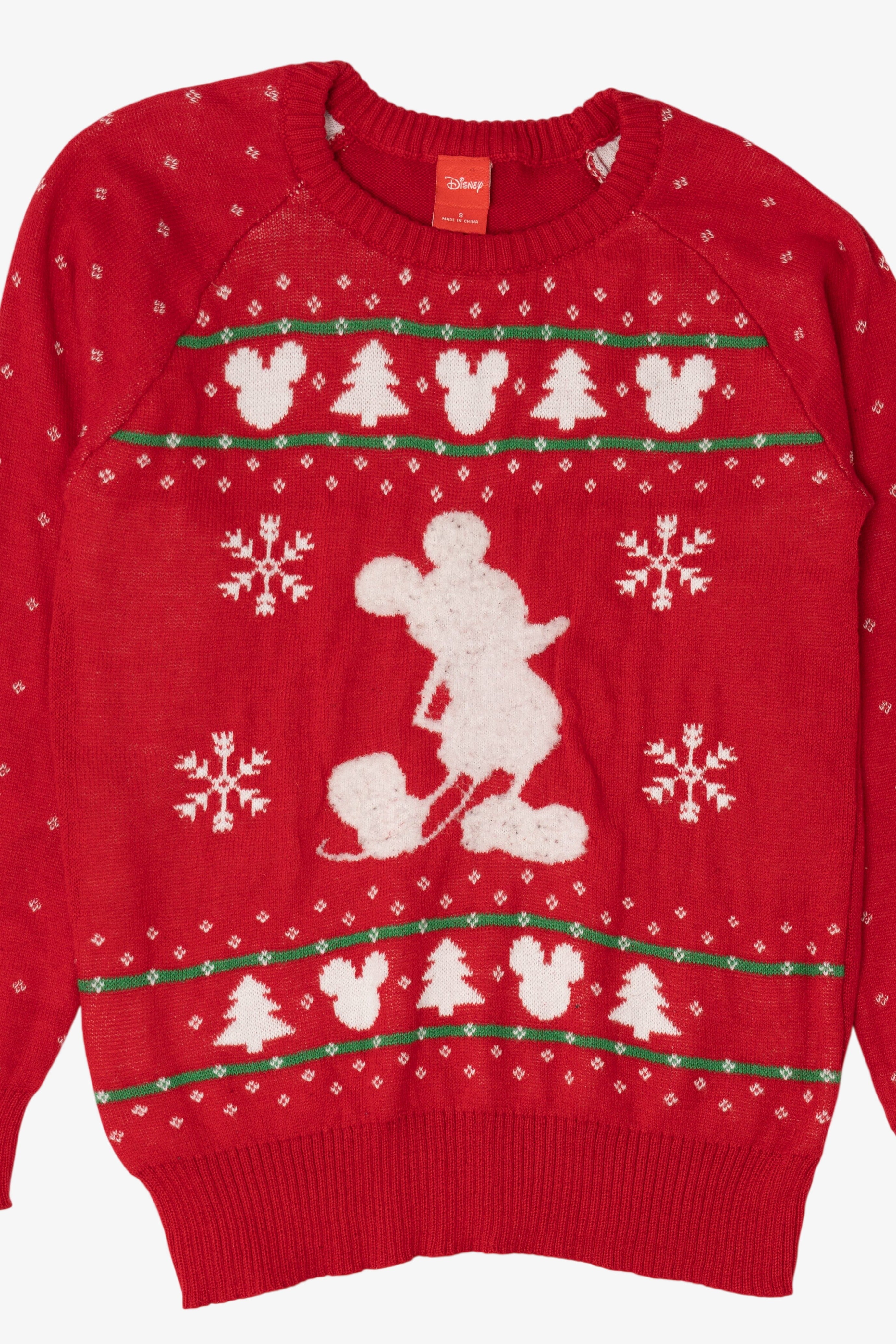 Red Disney Mickey Mouse Ugly Christmas Pullover (2010s)