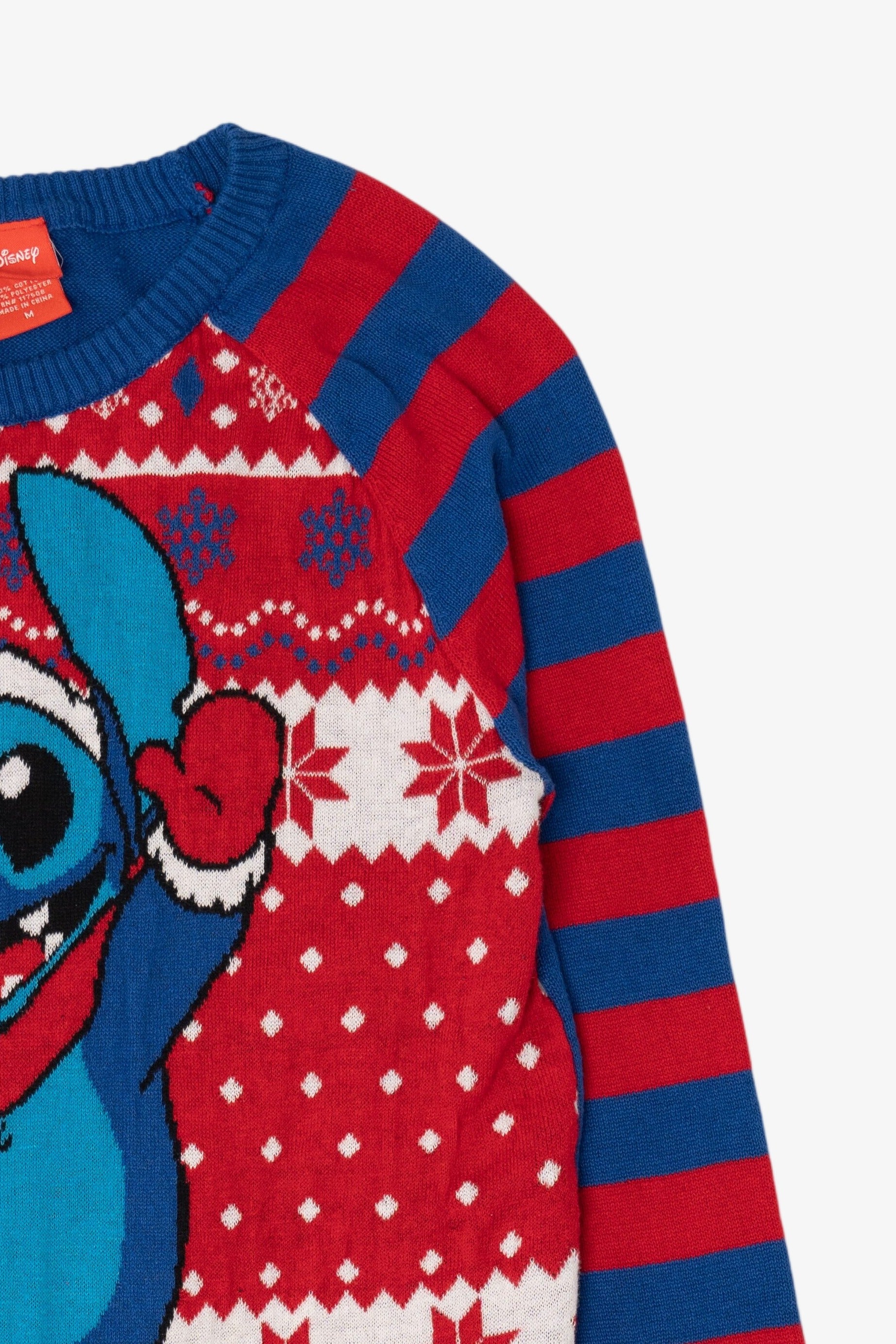 Blue Disney "Merry Stitchmas" Lilo And Stitch Ugly Christmas Pullover (2010s)