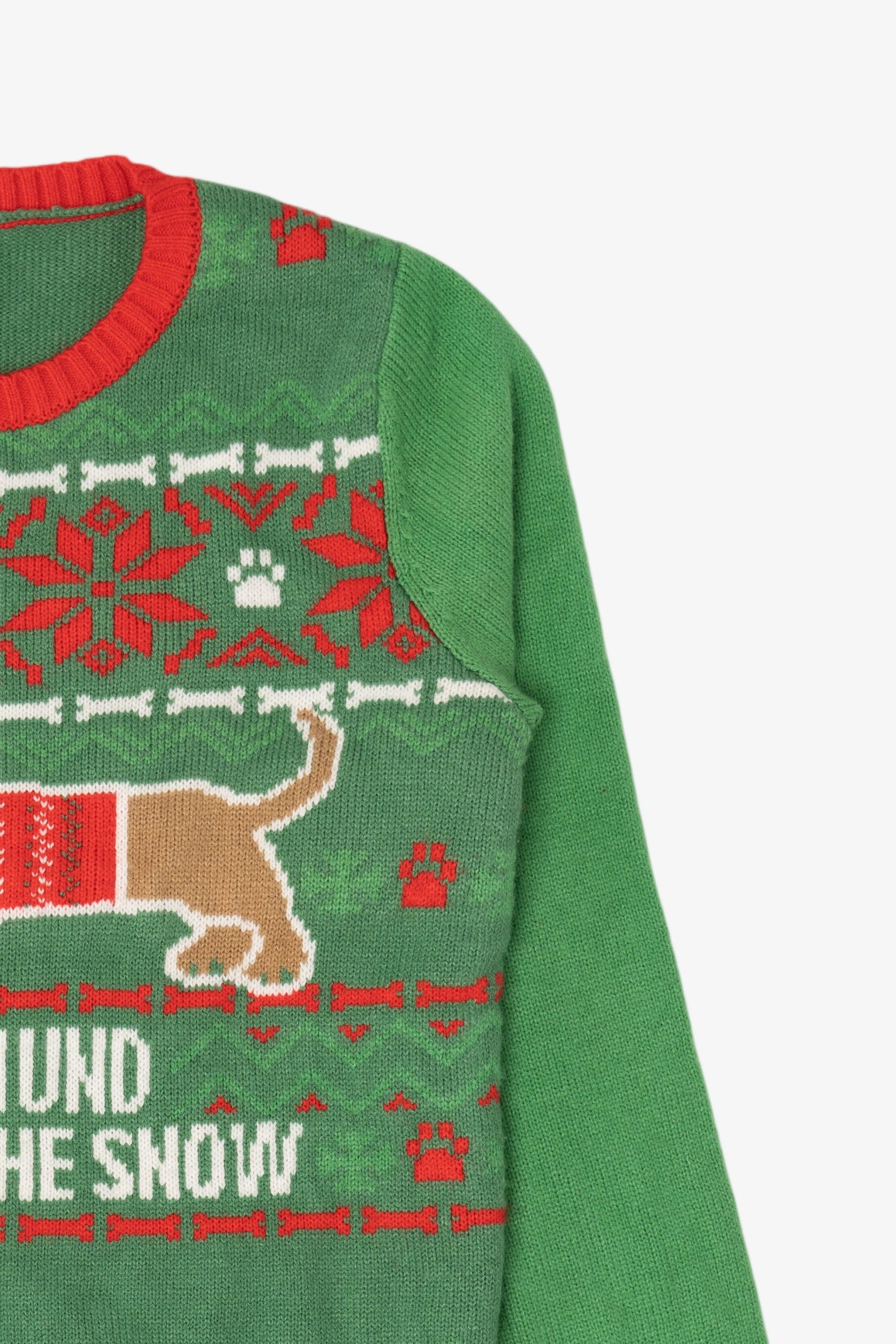 Green Norther Pole "Dachshund Through The Snow" Ugly Christmas Pullover (2010s)