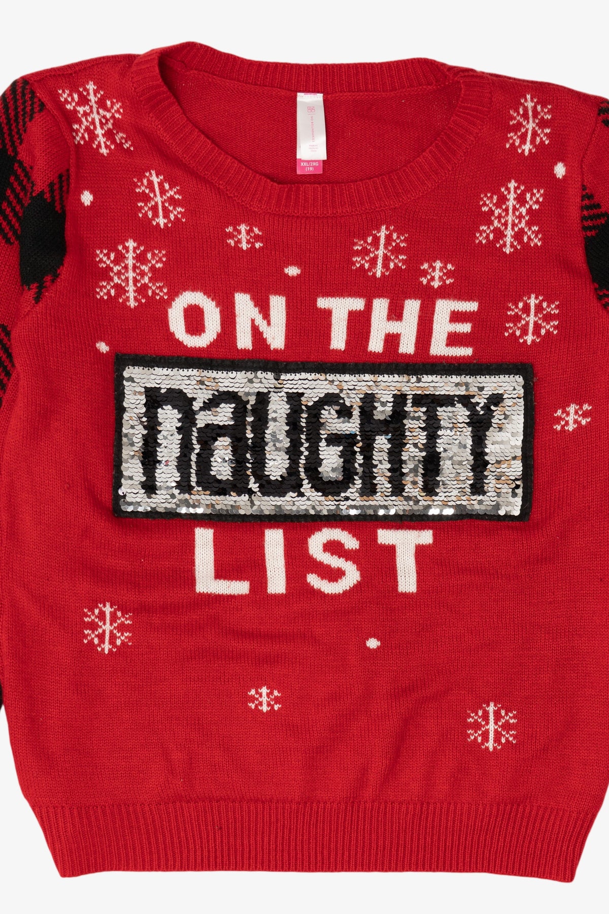 Red "I'm On The Naughty/Nice List" Ugly Christmas Pullover (2010s)