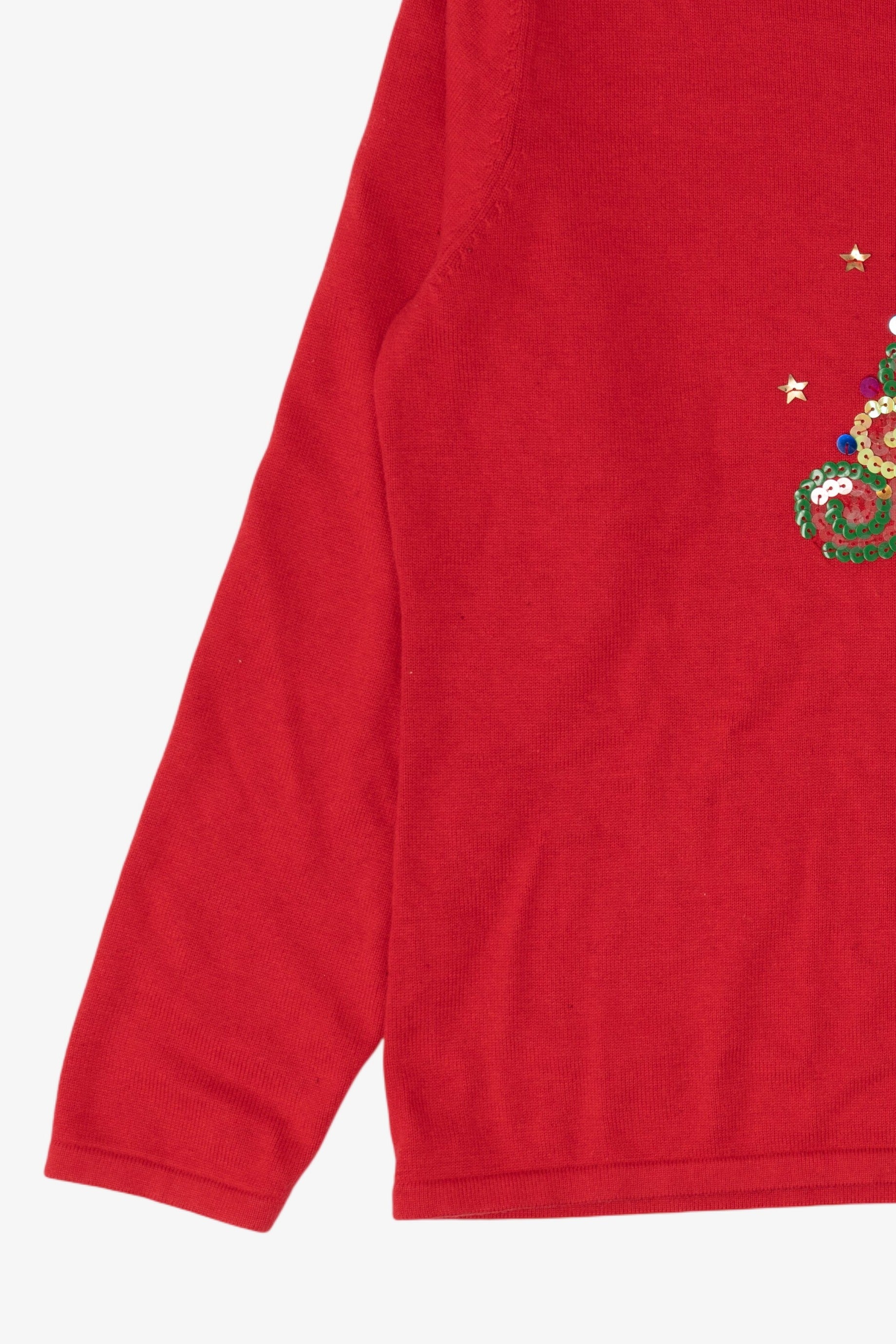 Vintage Red K.B Collection Trees Ugly Christmas Pullover (1990s)