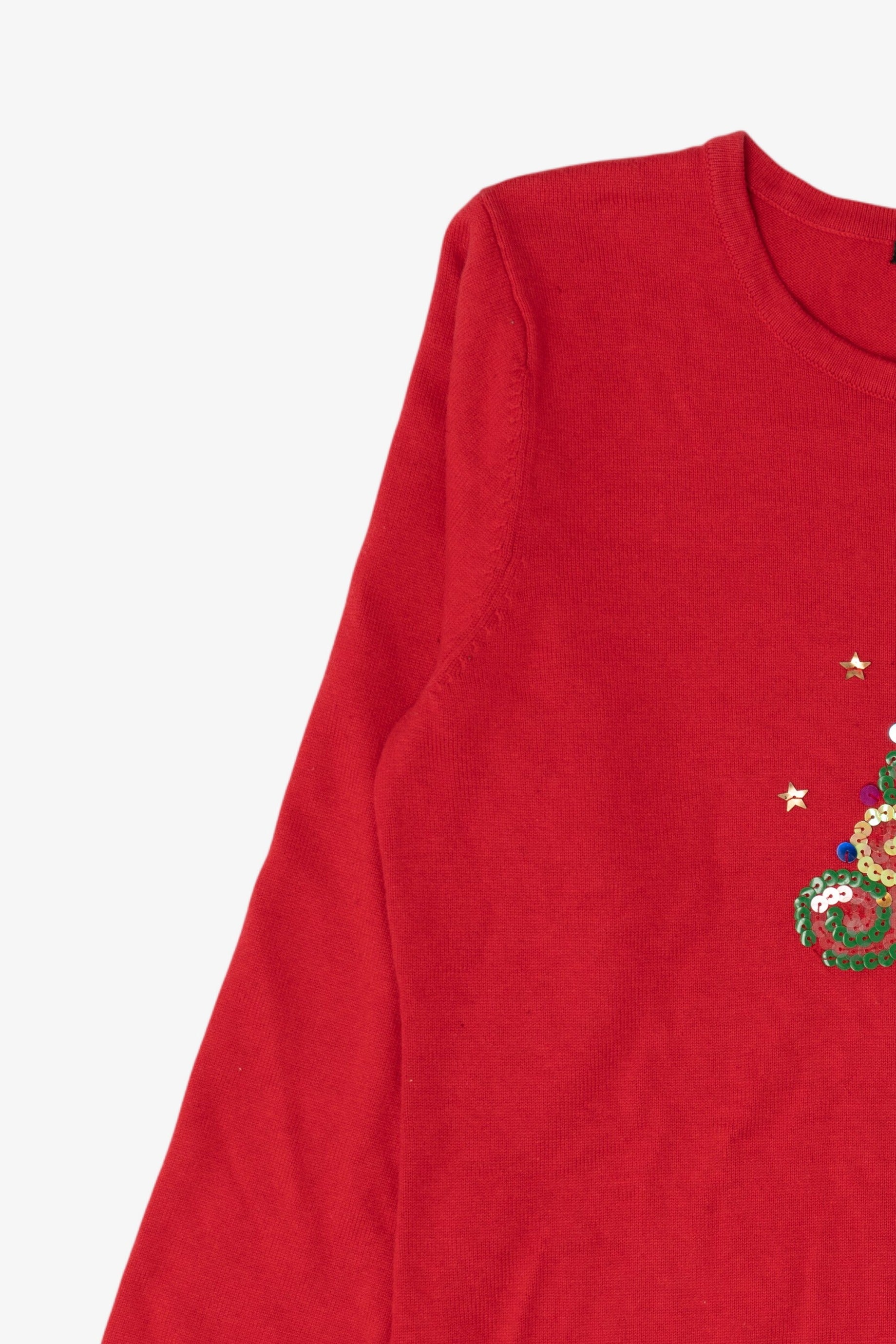 Vintage Red K.B Collection Trees Ugly Christmas Pullover (1990s)