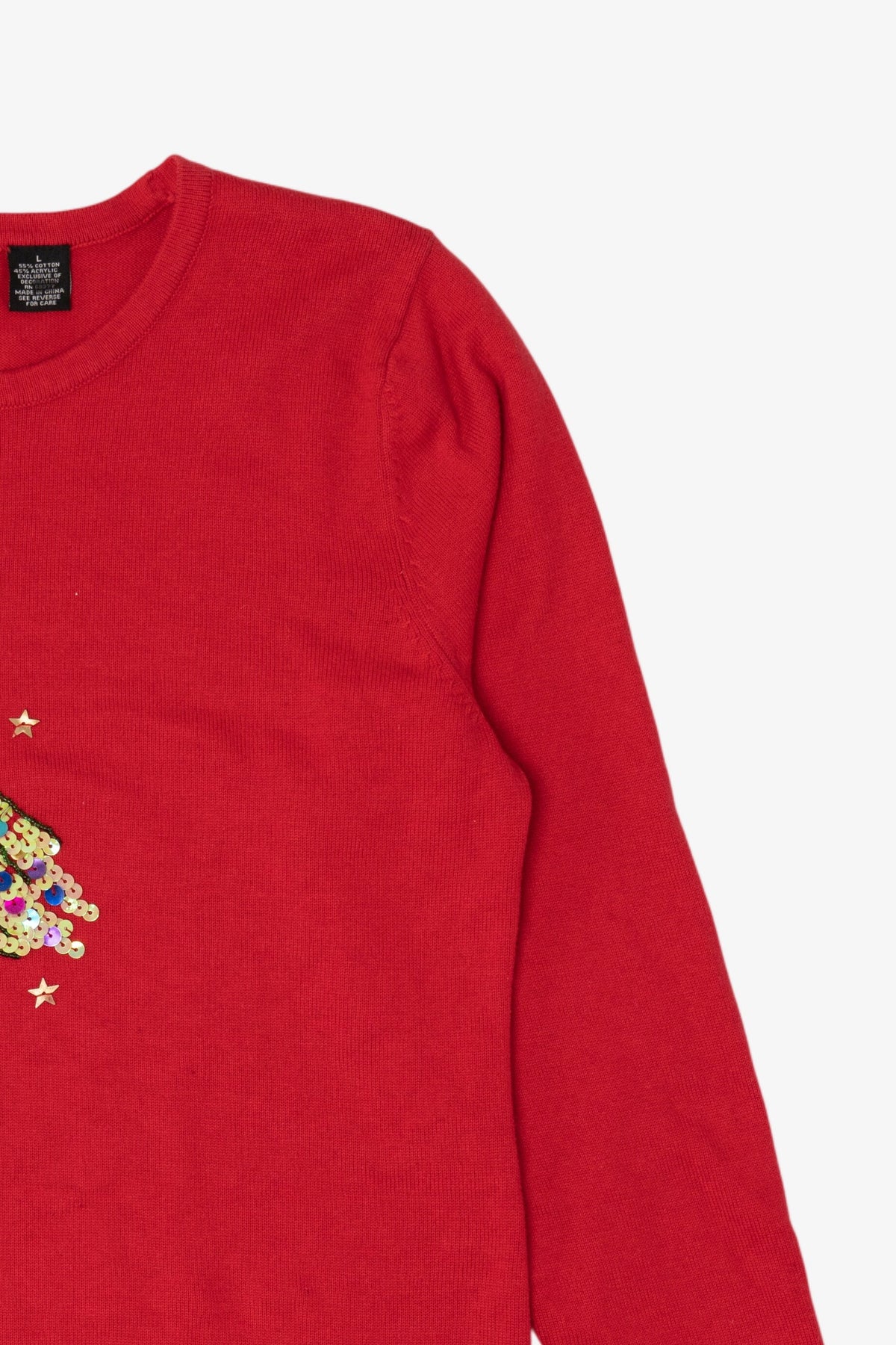 Vintage Red K.B Collection Trees Ugly Christmas Pullover (1990s)