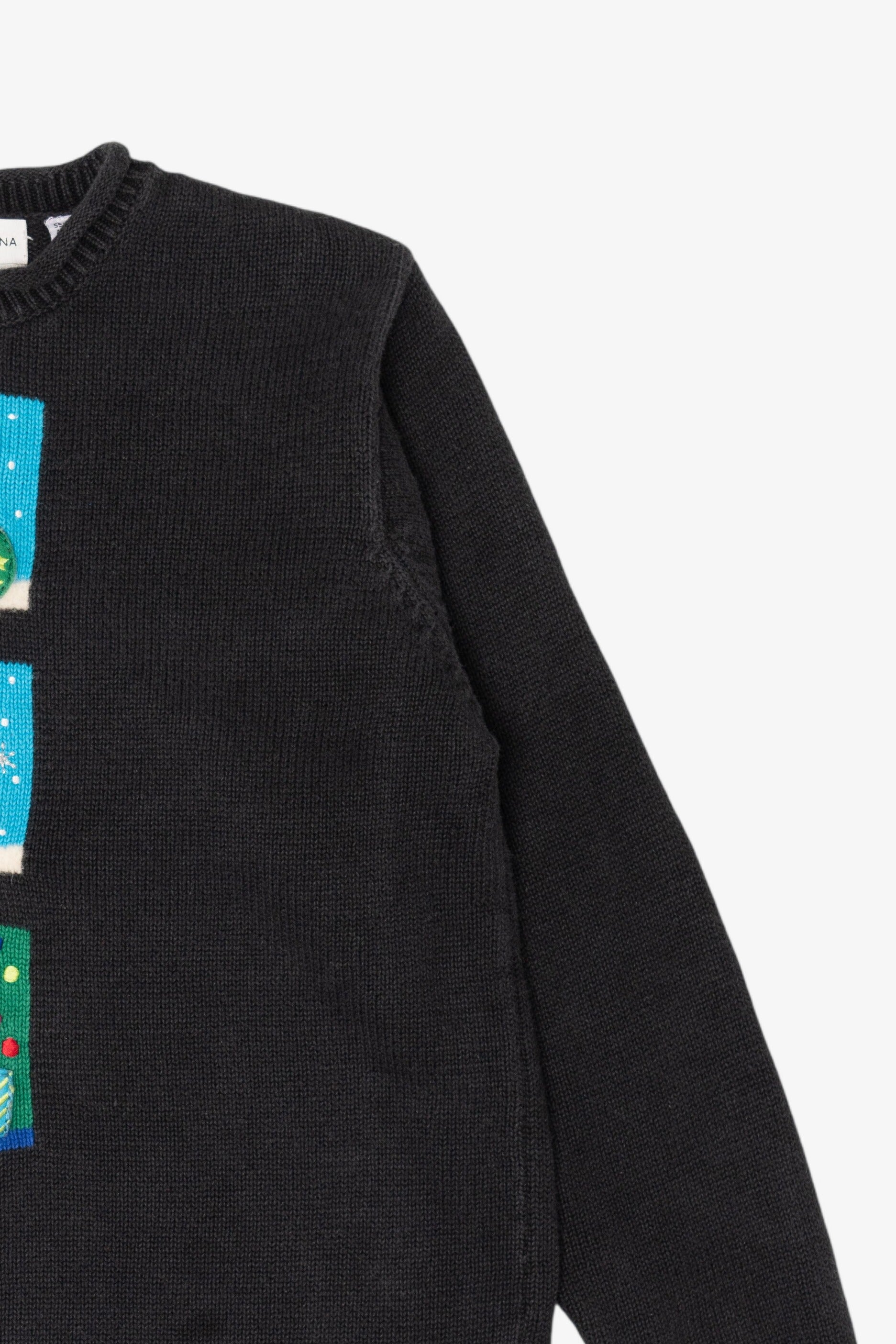 Vintage Black Marisa Christina Santa Ugly Christmas Pullover (2000s)