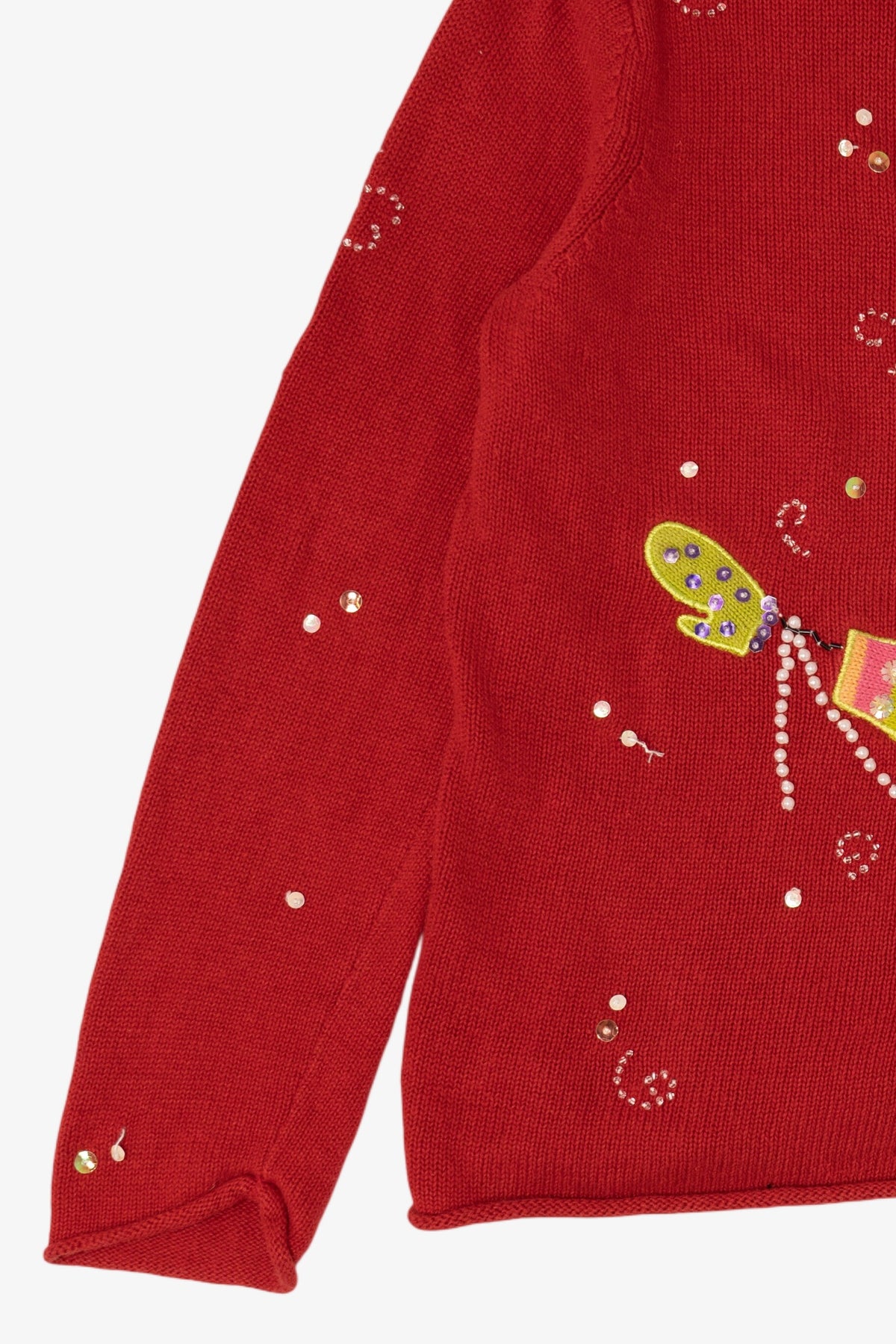 Vintage Red Susan Bristol Snowmen Ugly Christmas Pullover (2000s)