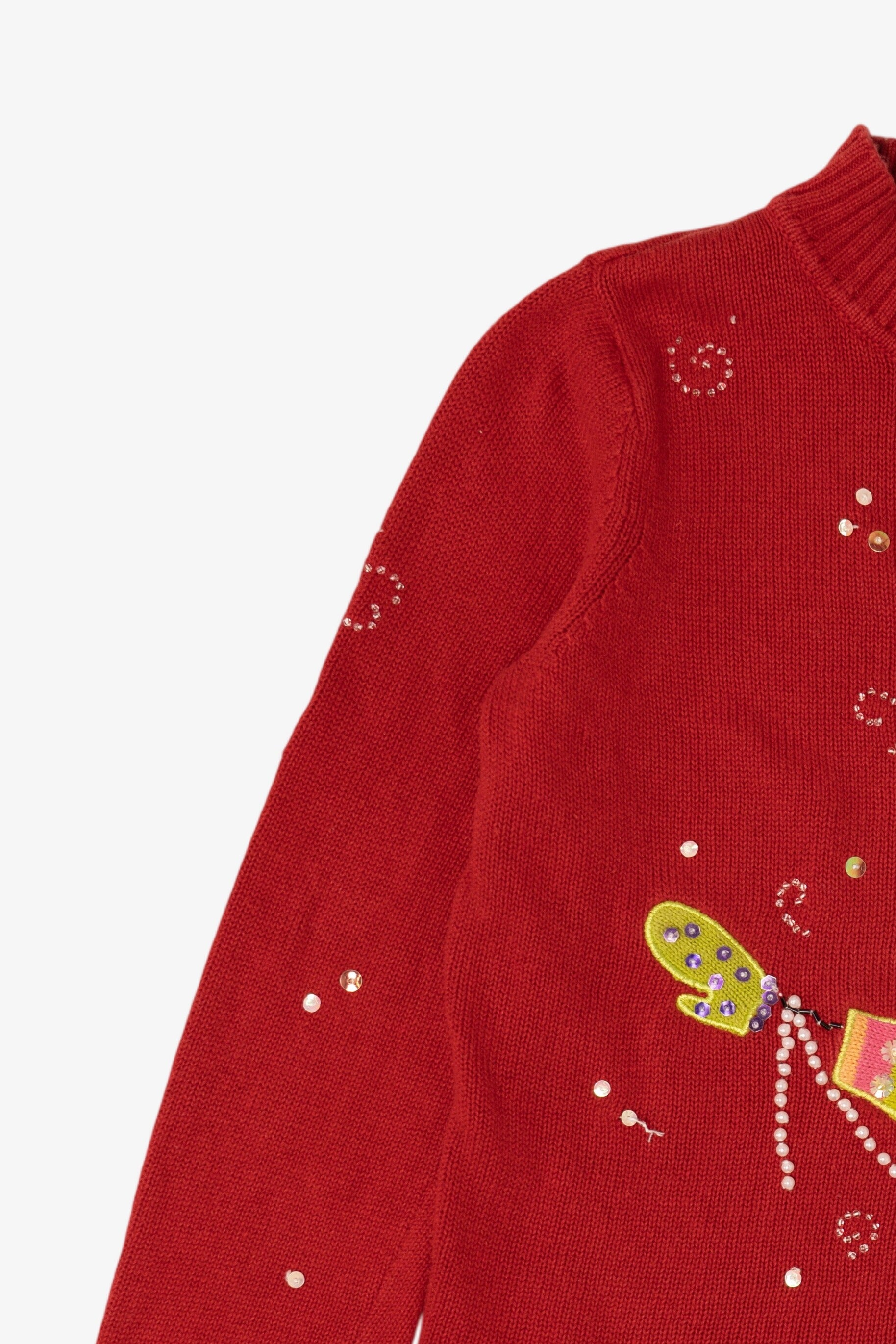 Vintage Red Susan Bristol Snowmen Ugly Christmas Pullover (2000s)