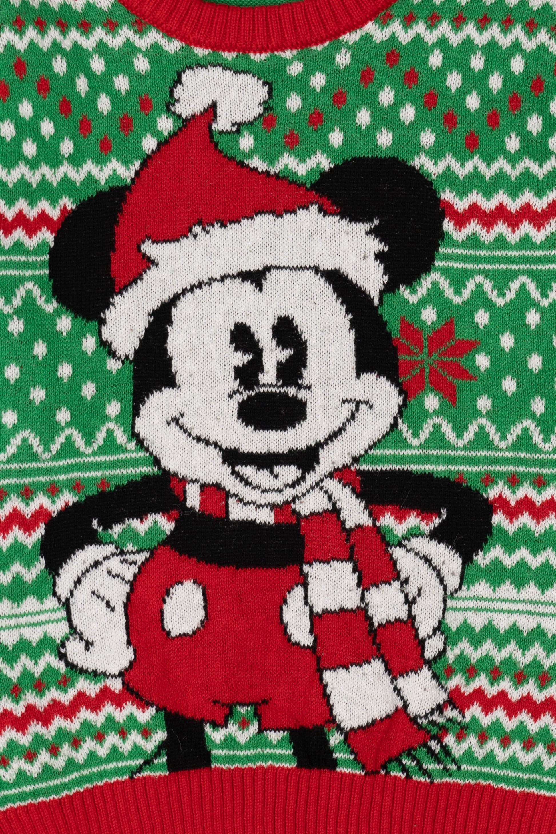 Green Disney Mickey Mouse Ugly Christmas Pullover (2010s)