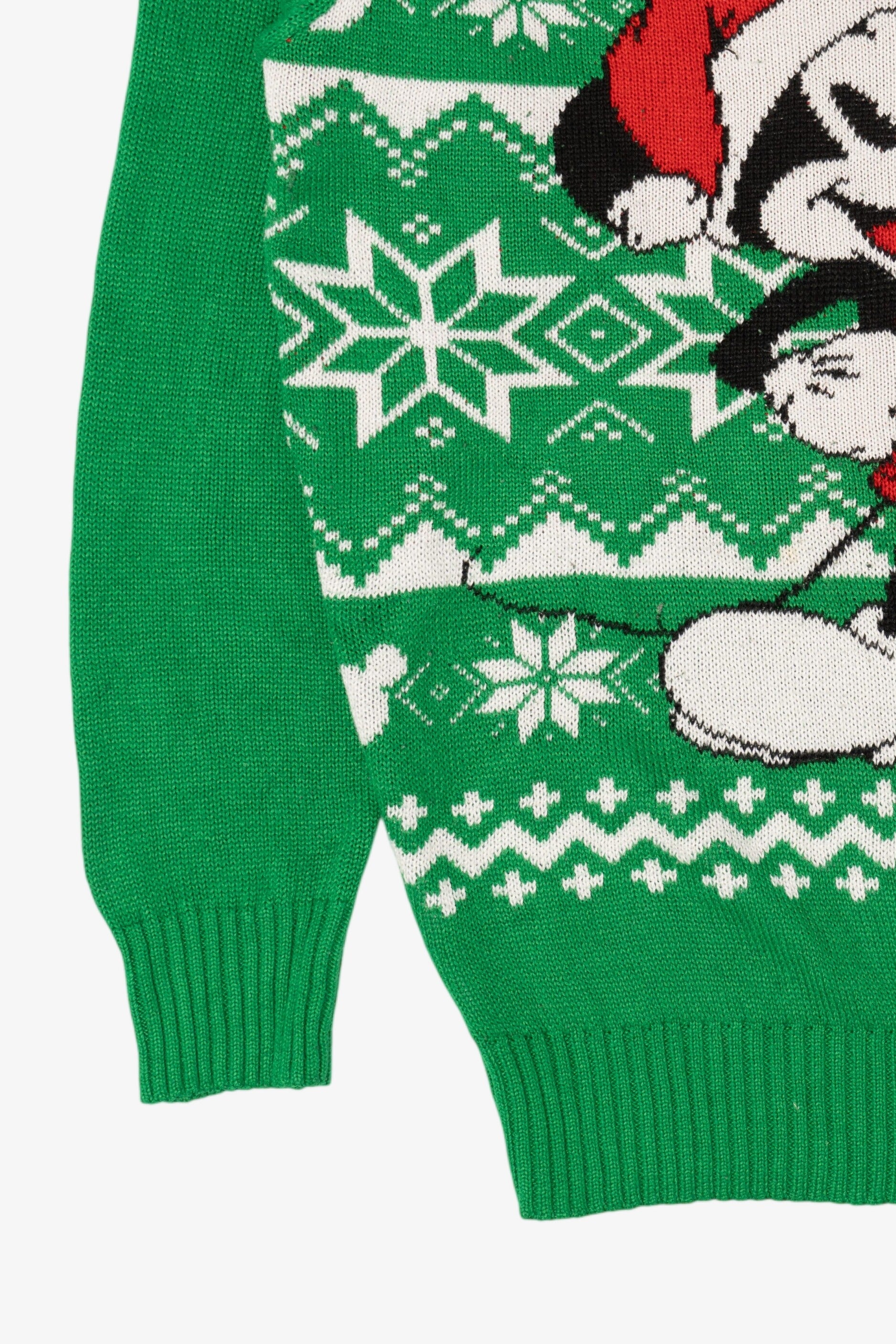 Green Disney Mickey Mouse Ugly Christmas Pullover (2010s)