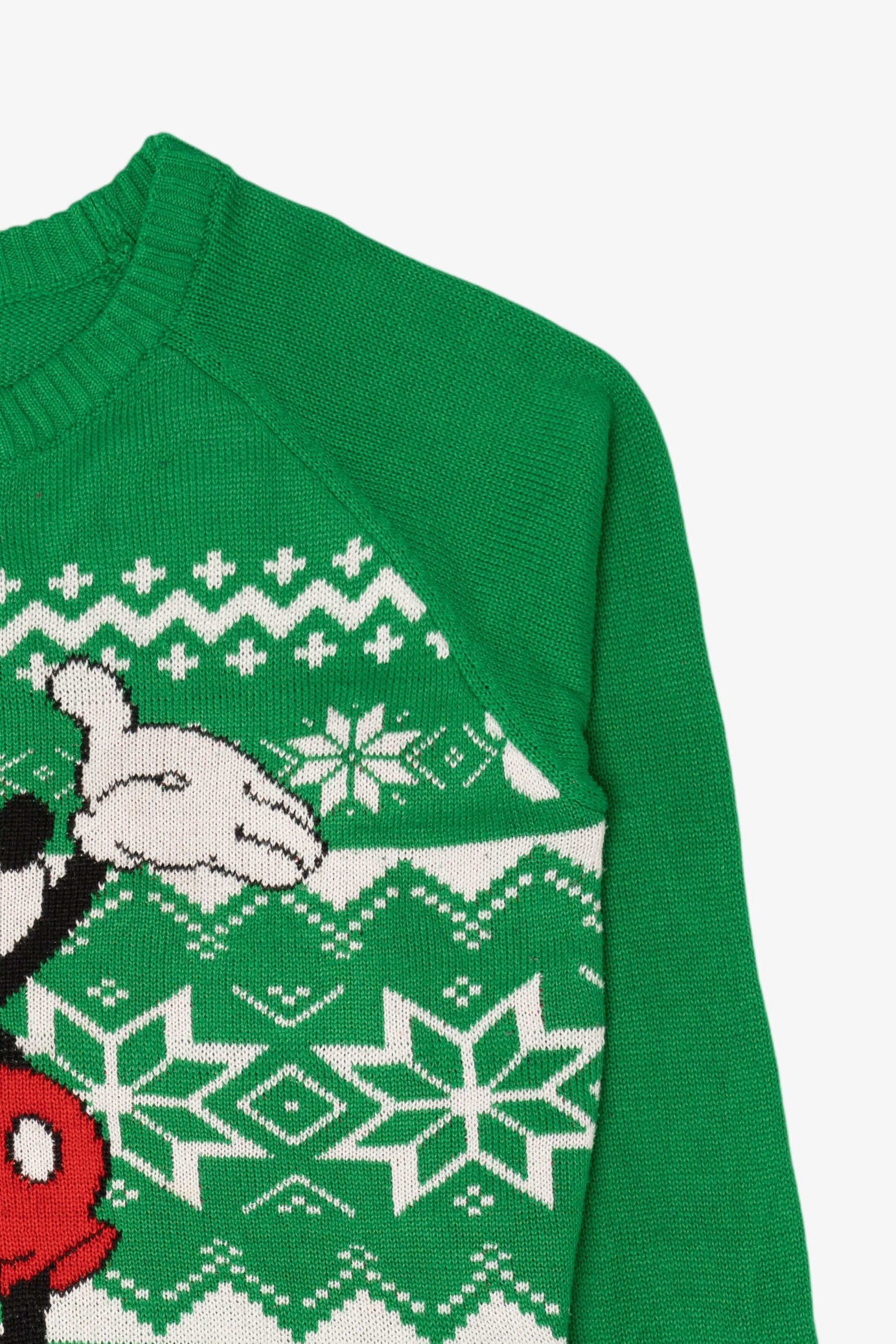 Green Disney Mickey Mouse Ugly Christmas Pullover (2010s)