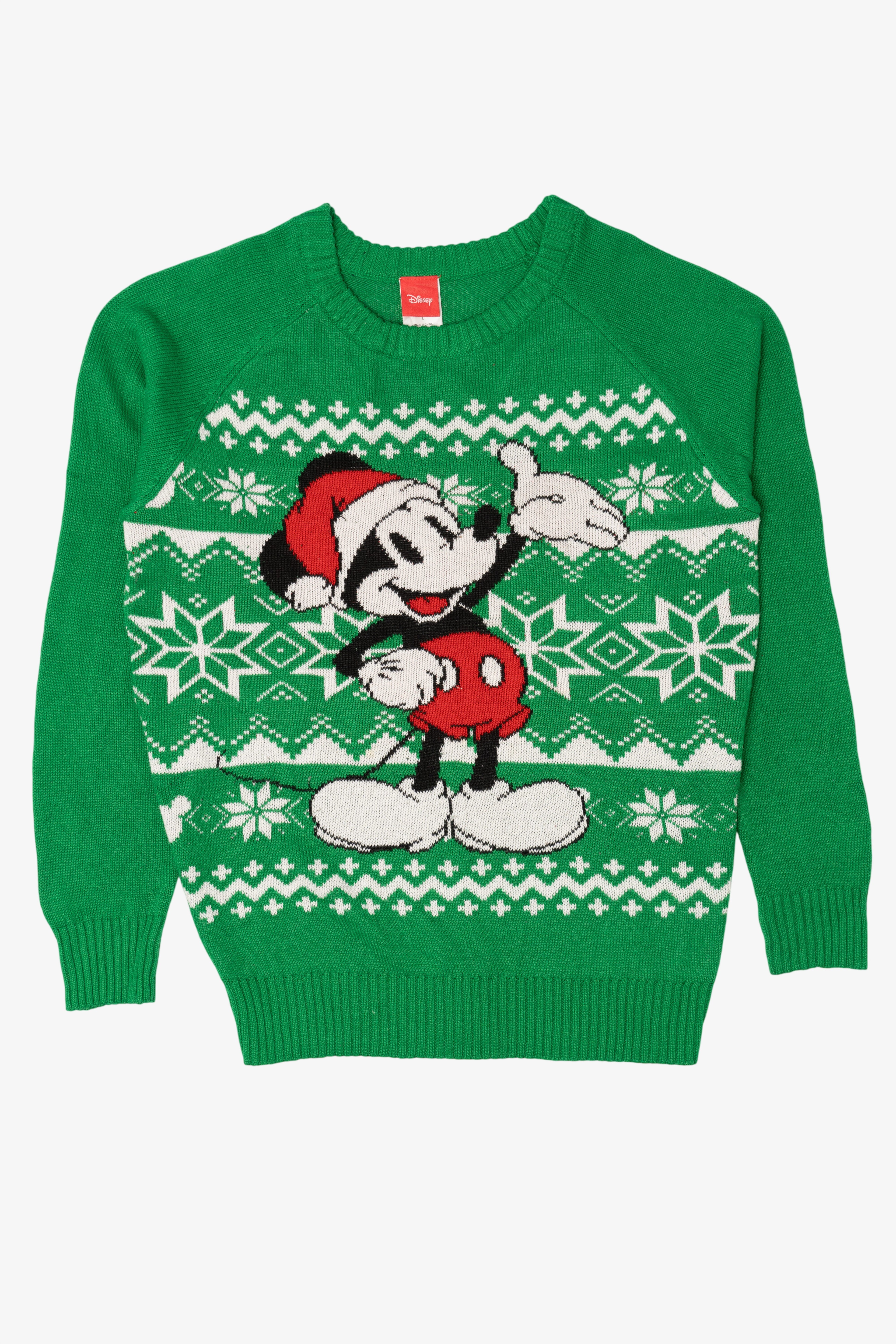 Green Disney Mickey Mouse Ugly Christmas Pullover (2010s)