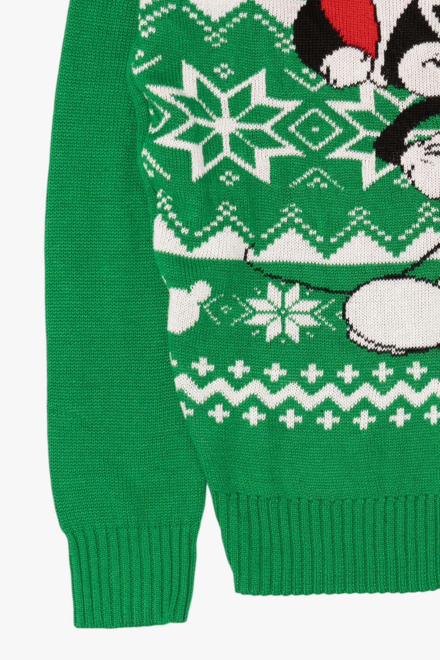 Green Disney Mickey Mouse Ugly Christmas Pullover (2010s)