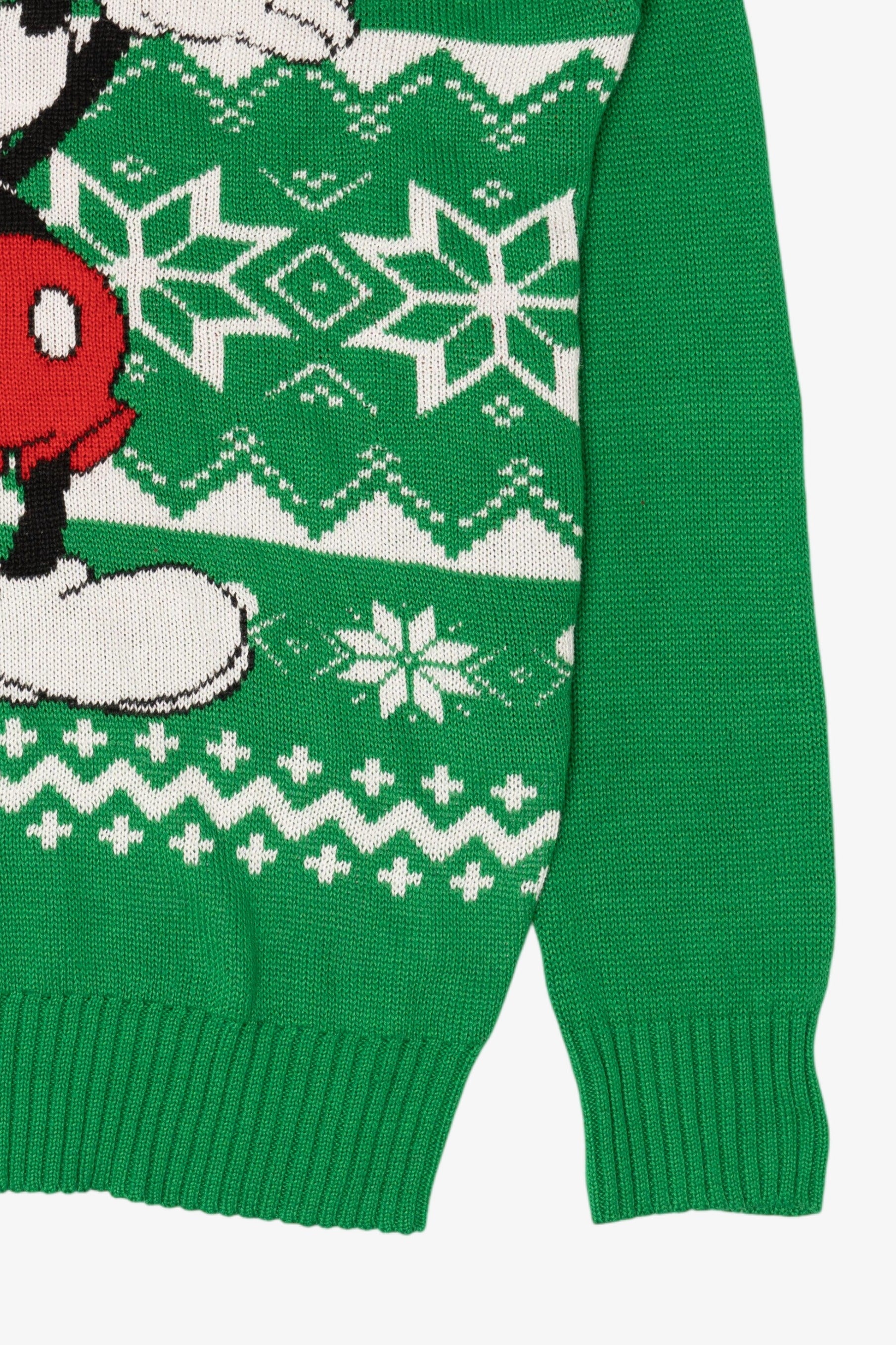 Green Disney Mickey Mouse Ugly Christmas Pullover (2010s)