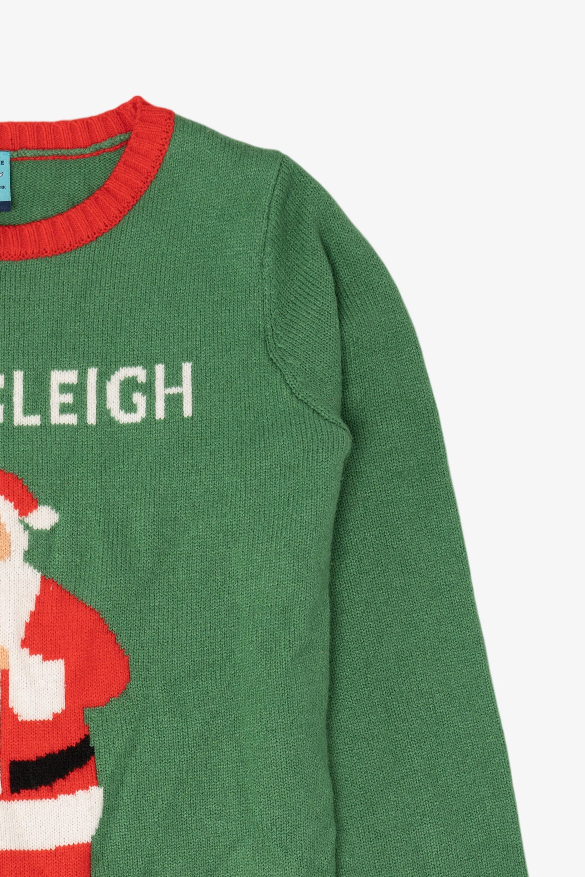 Green Norther Pole Santa "Namasleigh" Ugly Christmas Pullover (2010s)