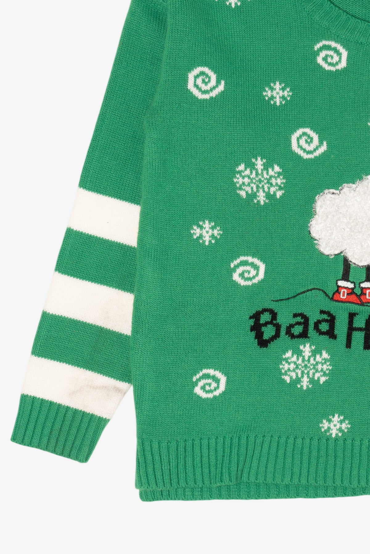 Green "Baahumbug" Ugly Christmas Pullover (2010s)